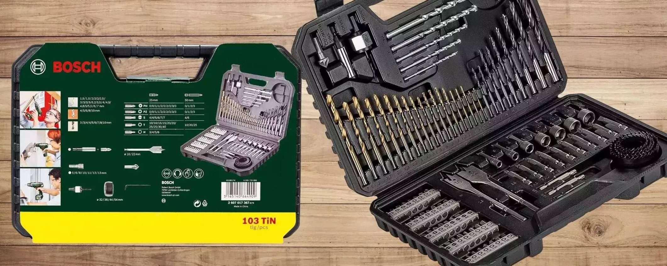Enorme kit Bosch 103 in 1 a prezzo SHOCK su Amazon: fai da te al TOP (24€) Enorme kit Bosch 103 in 1 a prezzo SHOCK su Amazon: fai da te al TOP (24€)