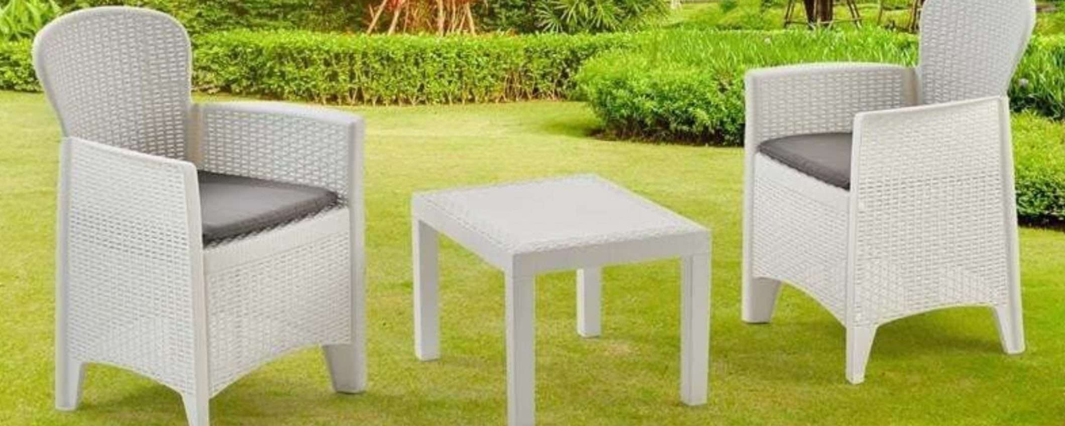 Poltrone e tavolino da giardino, kit 3 pezzi a 68€: POCHISSIMI pezzi, va a ruba Poltrone e tavolino da giardino, kit 3 pezzi a 68€: POCHISSIMI pezzi, va a ruba