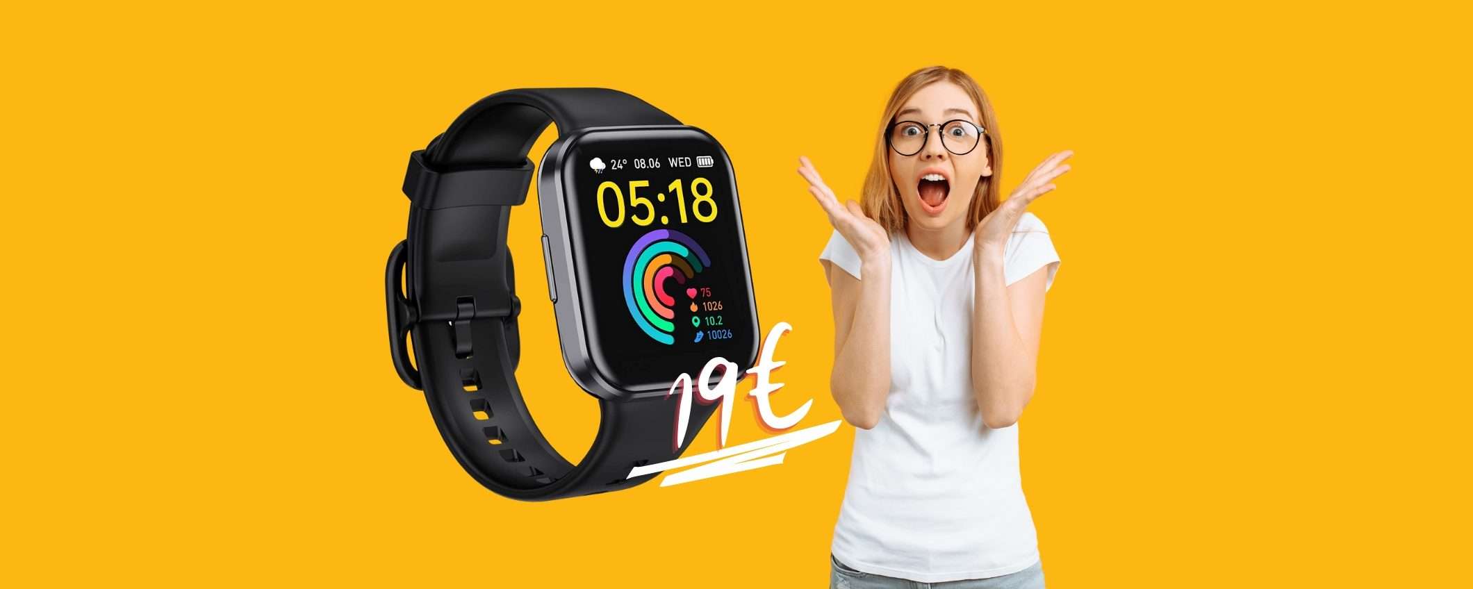 Smartwatch ECONOMICO con tante funzioni? Questo è tuo con 19€ Smartwatch ECONOMICO con tante funzioni? Questo è tuo con 19€
