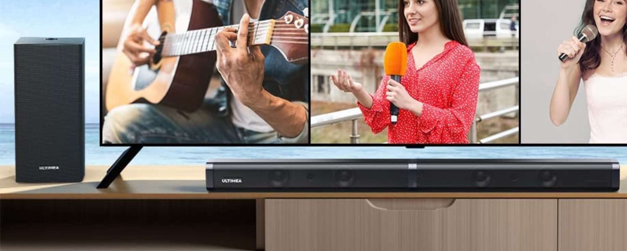 Una soundbar 100W MOZZAFIATO con subwoofer wireless: prezzo SHOCK (69€) Una soundbar 100W MOZZAFIATO con subwoofer wireless: prezzo SHOCK (69€)