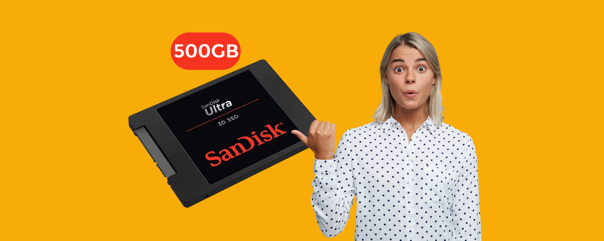 SSD SanDisk 500GB: con appena 74€ fai spiccare il volo al tuo computer