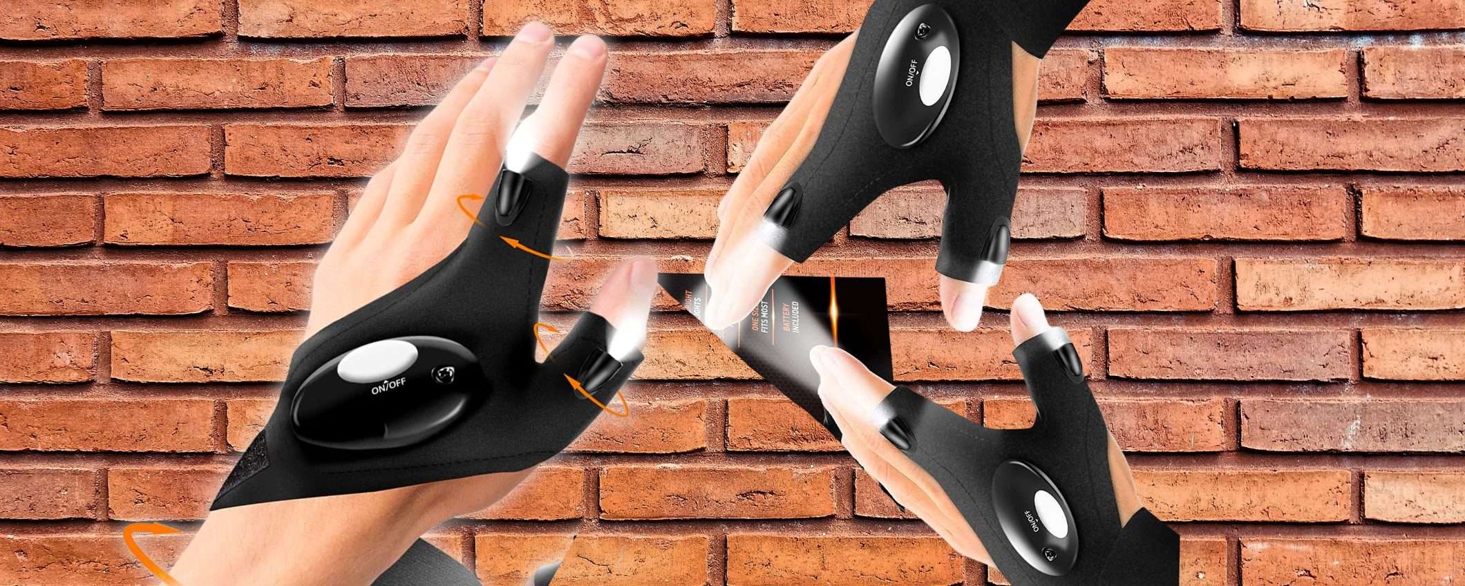 Guanti da lavoro con luce integrata: BUIO addio, metà prezzo (13€) Guanti da lavoro con luce integrata: BUIO addio, metà prezzo (13€)