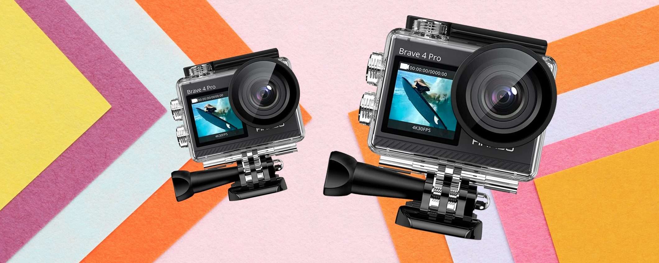 Action Cam 4K che costa POCO: impermeabile, la porti ovunque (-15%)