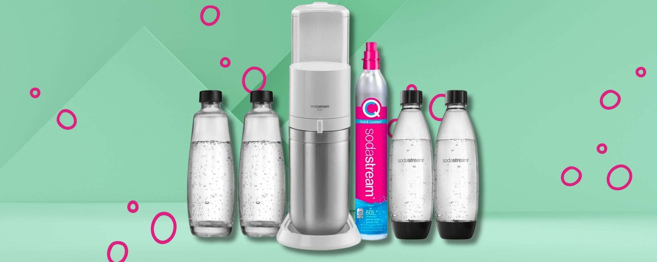 Sodastream Duo Megapack: acqua SPUMEGGIANTE a casa senza peso Sodastream Duo Megapack: acqua SPUMEGGIANTE a casa senza peso