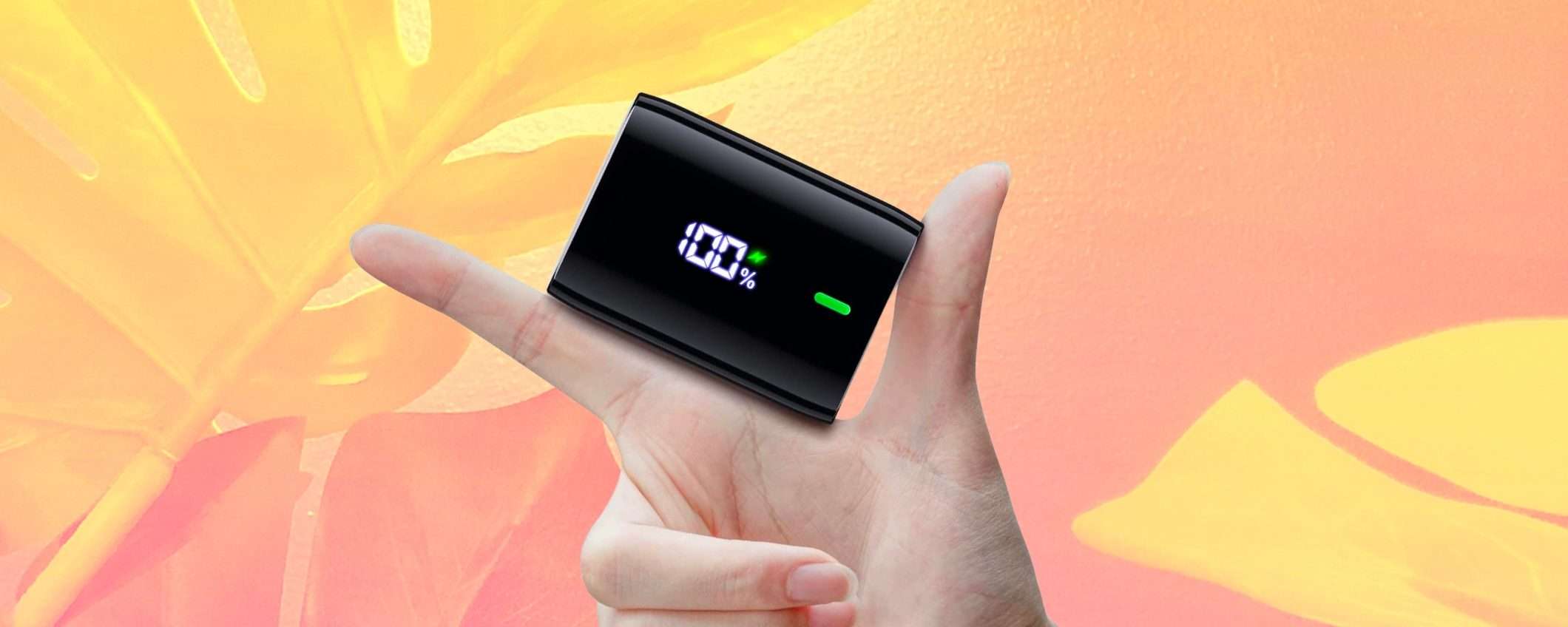 Powerbank 10000mAh che sta nel PALMO: indispensabile, economico ORA Powerbank 10000mAh che sta nel PALMO: indispensabile, economico ORA