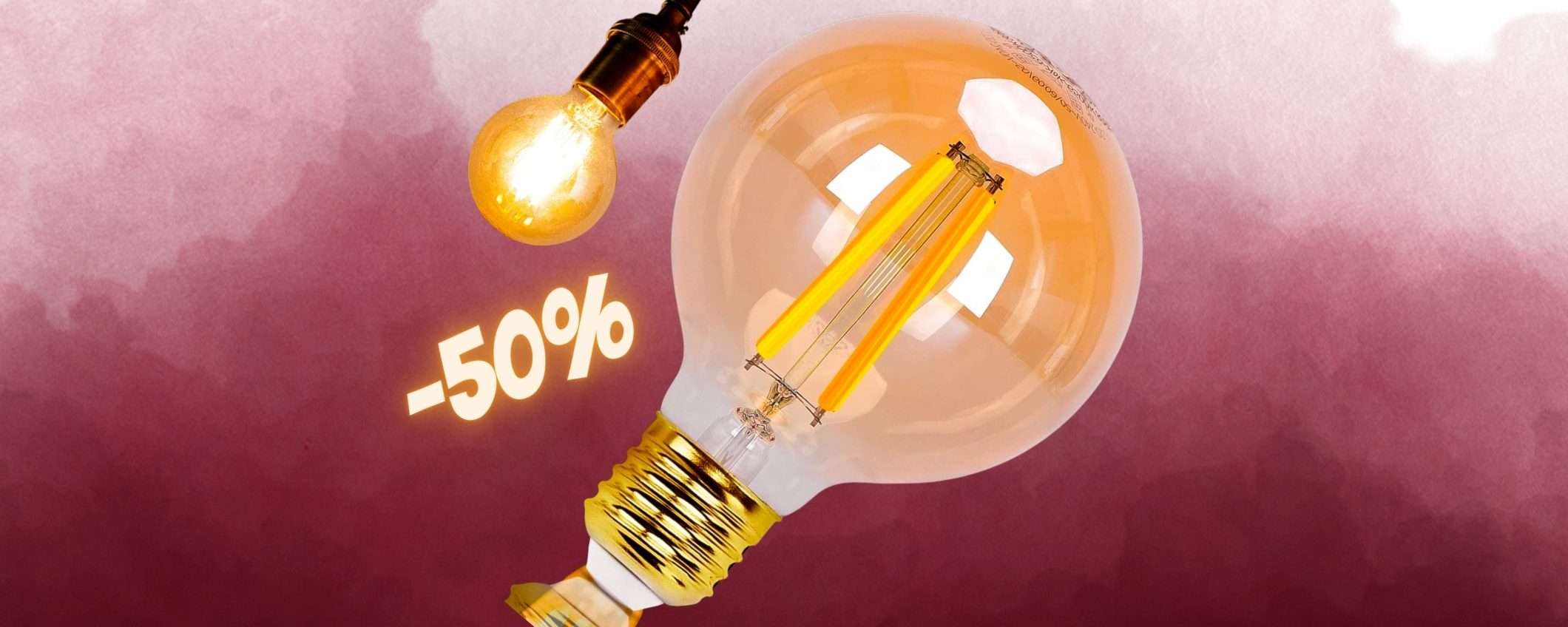 Lampadina Vintage Smart per casa tua: Alexa, Google e app (-50%)