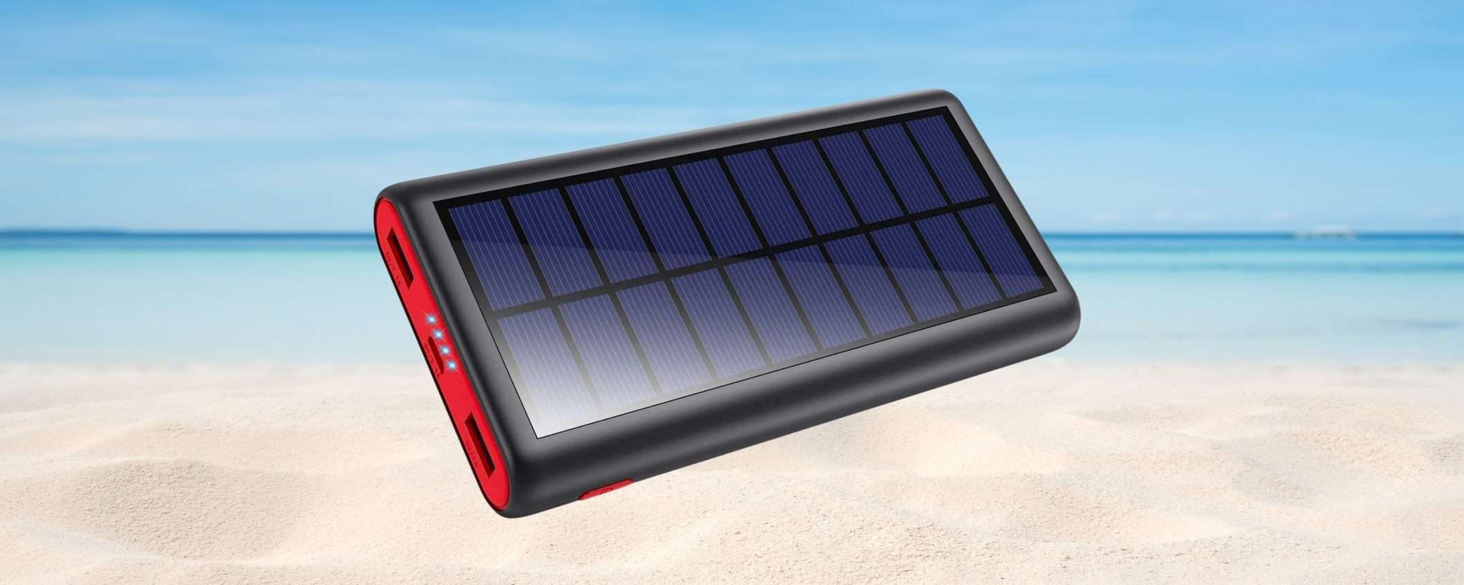 Energia INFINITA? Con questo Powerbank solare 26800mAh puoi (-15%) Energia INFINITA? Con questo Powerbank solare 26800mAh puoi (-15%)