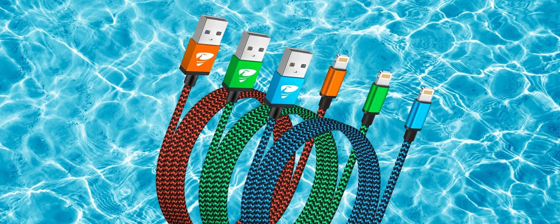 TRIS cavi iPhone, 10€ per prodottini MFi che non si ROMPONO MAI TRIS cavi iPhone, 10€ per prodottini MFi che non si ROMPONO MAI