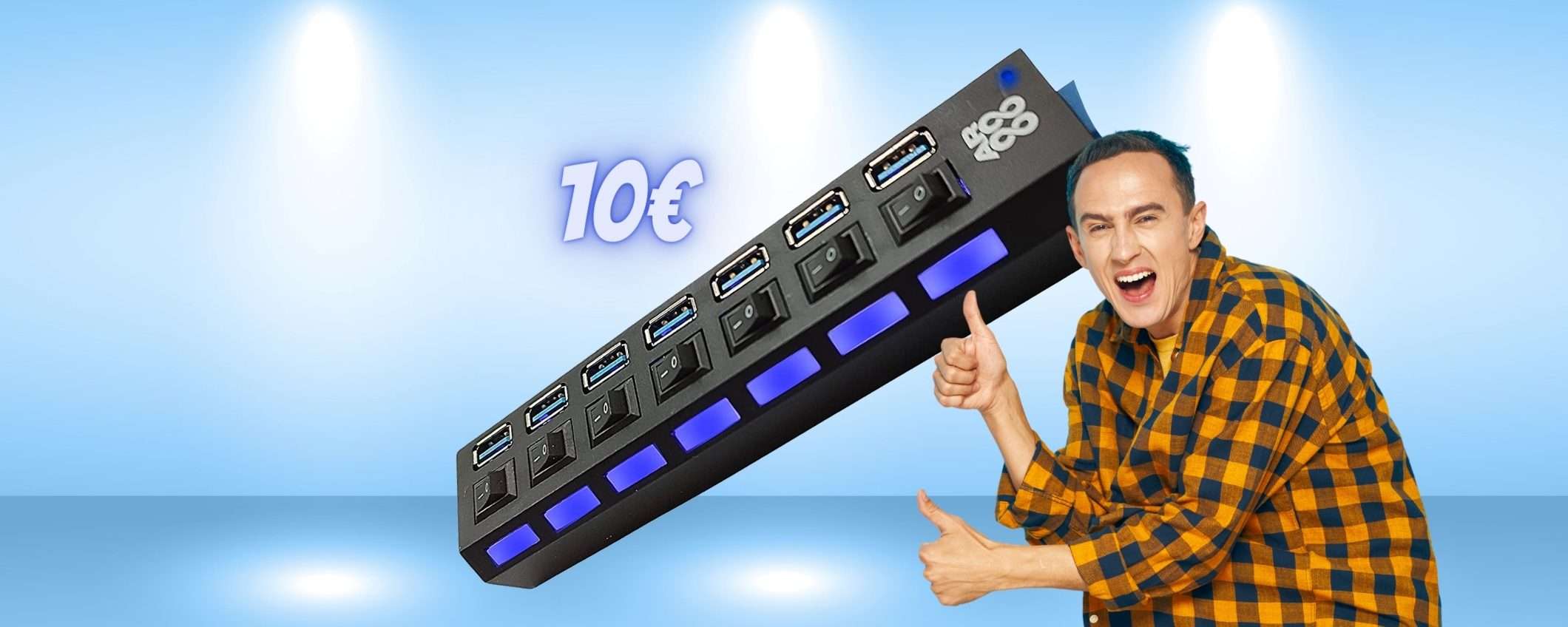 HUB USB 7in1 per non dover MAI più scegliere cosa collegare HUB USB 7in1 per non dover MAI più scegliere cosa collegare