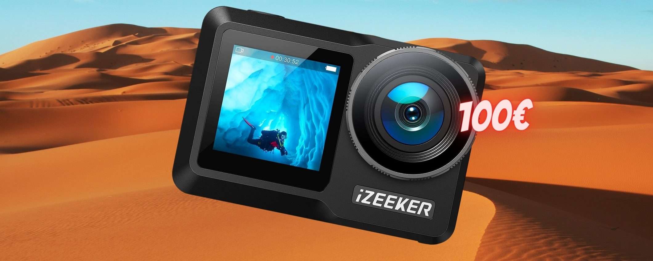Action Cam 4K: con 100€ hai il kit per filmati a 60FPS senza limiti Action Cam 4K: con 100€ hai il kit per filmati a 60FPS senza limiti