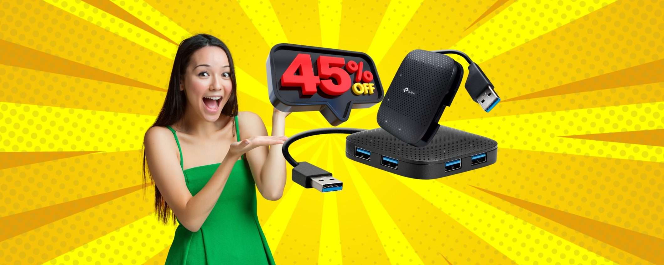 Tp-Link: hub USB portatile 4 in 1 in OFFERTA a 10€ su Amazon Tp-Link: hub USB portatile 4 in 1 in OFFERTA a 10€ su Amazon