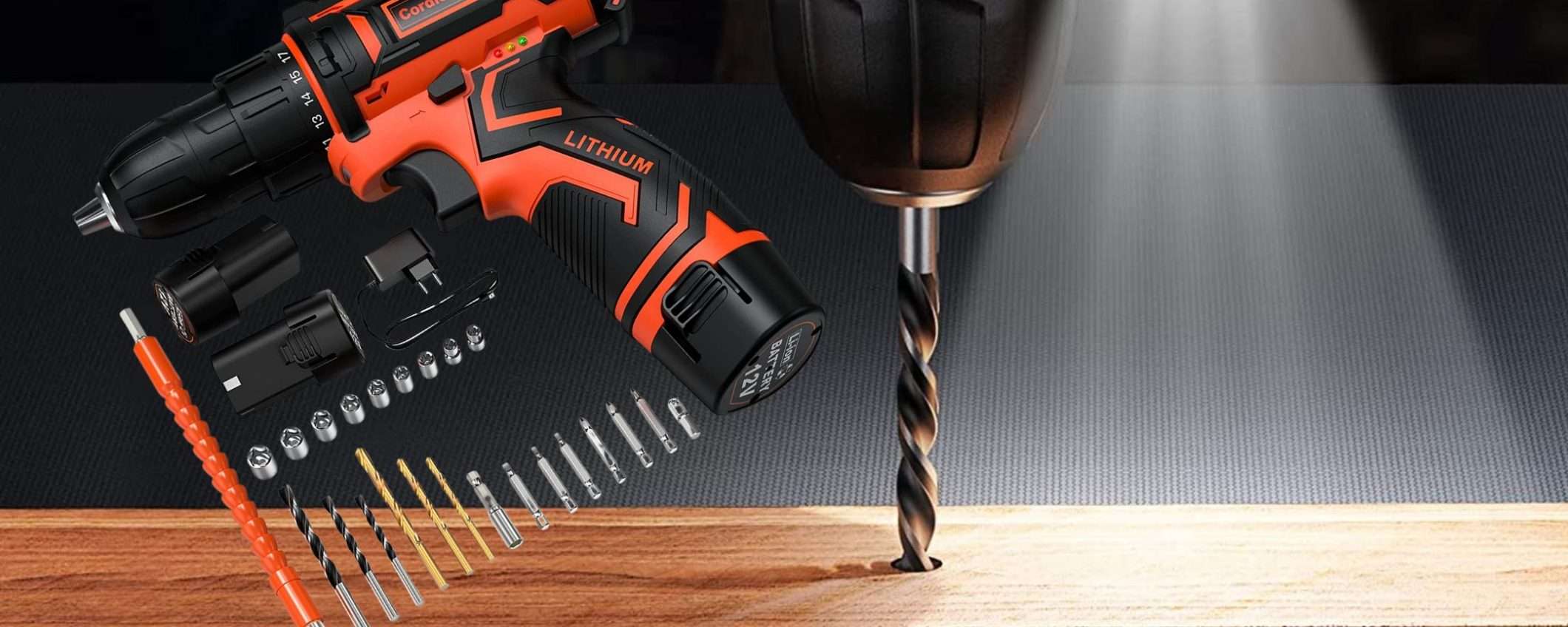 Trapano avvitatore wireless, 2 batterie e tanti accessori: prezzo WOW (37€) Trapano avvitatore wireless, 2 batterie e tanti accessori: prezzo WOW (37€)