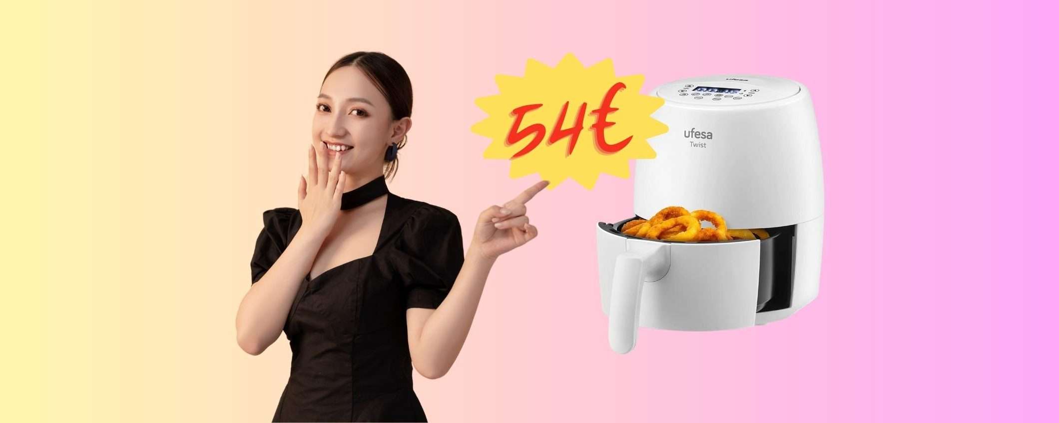 Ufesa Twist: friggitrice ad aria da 2 litri a PREZZO SHOCK (54€) Ufesa Twist: friggitrice ad aria da 2 litri a PREZZO SHOCK (54€)