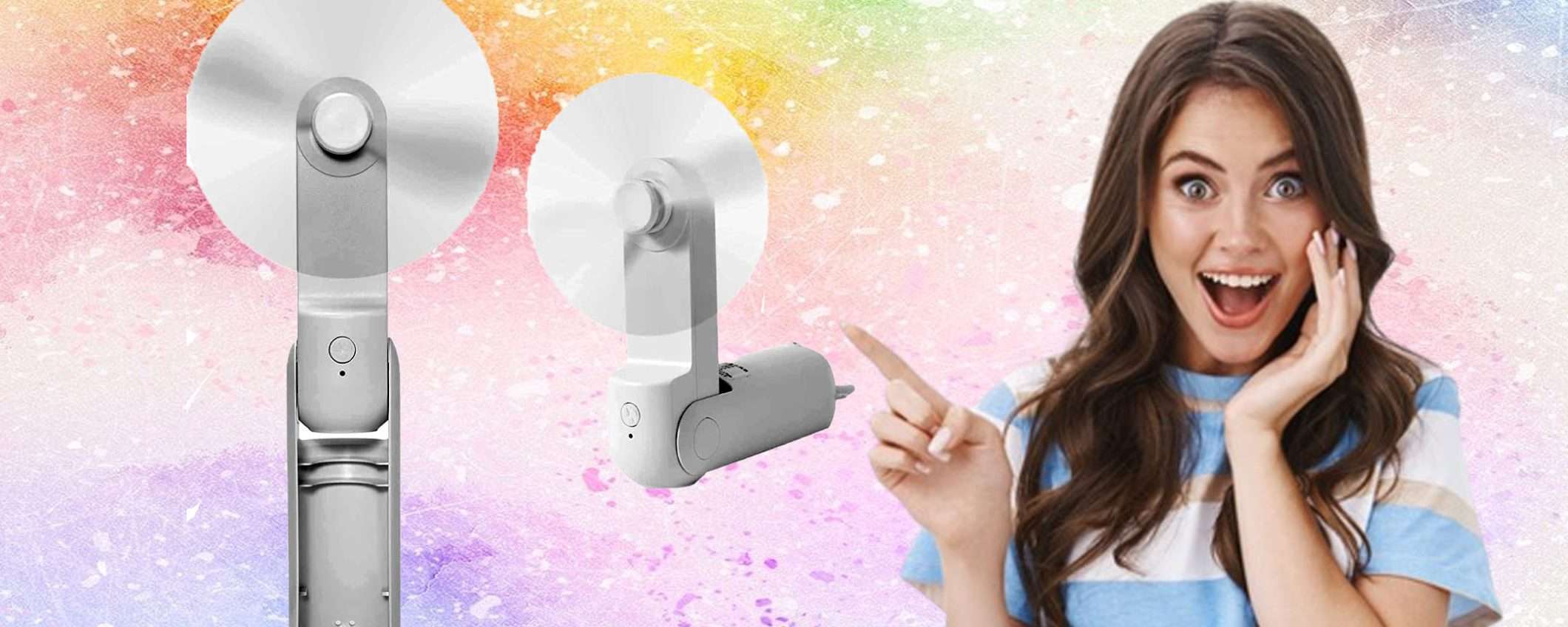 Ventilatore mini con Power Bank: addio al caldo afoso con meno di 10€ (-33%) Ventilatore mini con Power Bank: addio al caldo afoso con meno di 10€ (-33%)