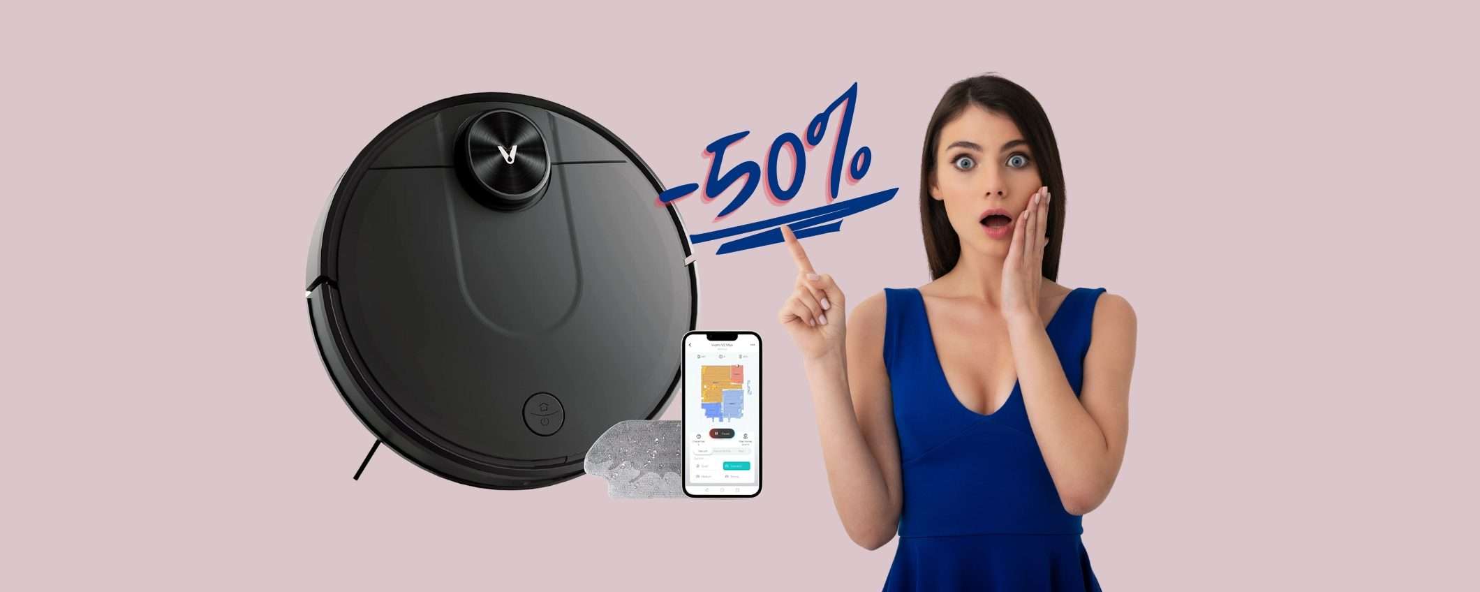 VIOMI V2 Max: robot che aspira e lava i pavimenti a prezzo DIMEZZATO VIOMI V2 Max: robot che aspira e lava i pavimenti a prezzo DIMEZZATO