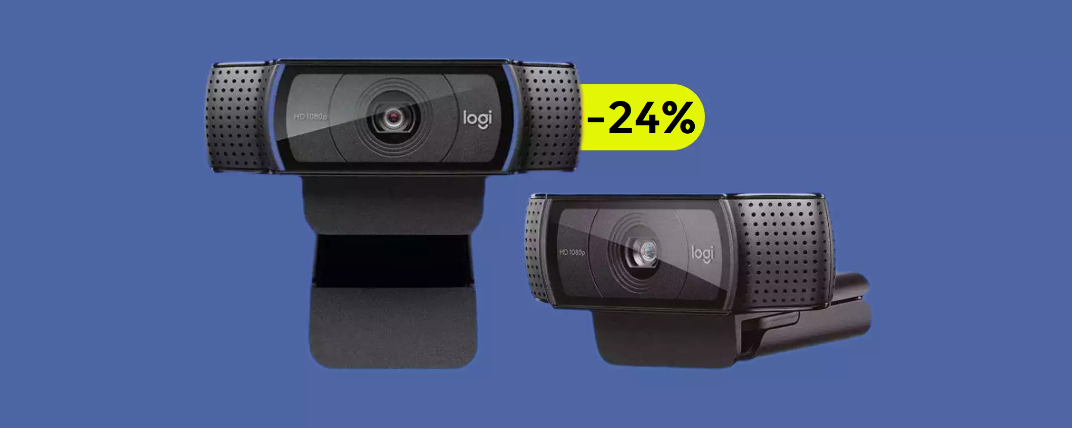 Webcam Logitech FullHD pieghevole e con due microfoni (79€) Webcam Logitech FullHD pieghevole e con due microfoni (79€)