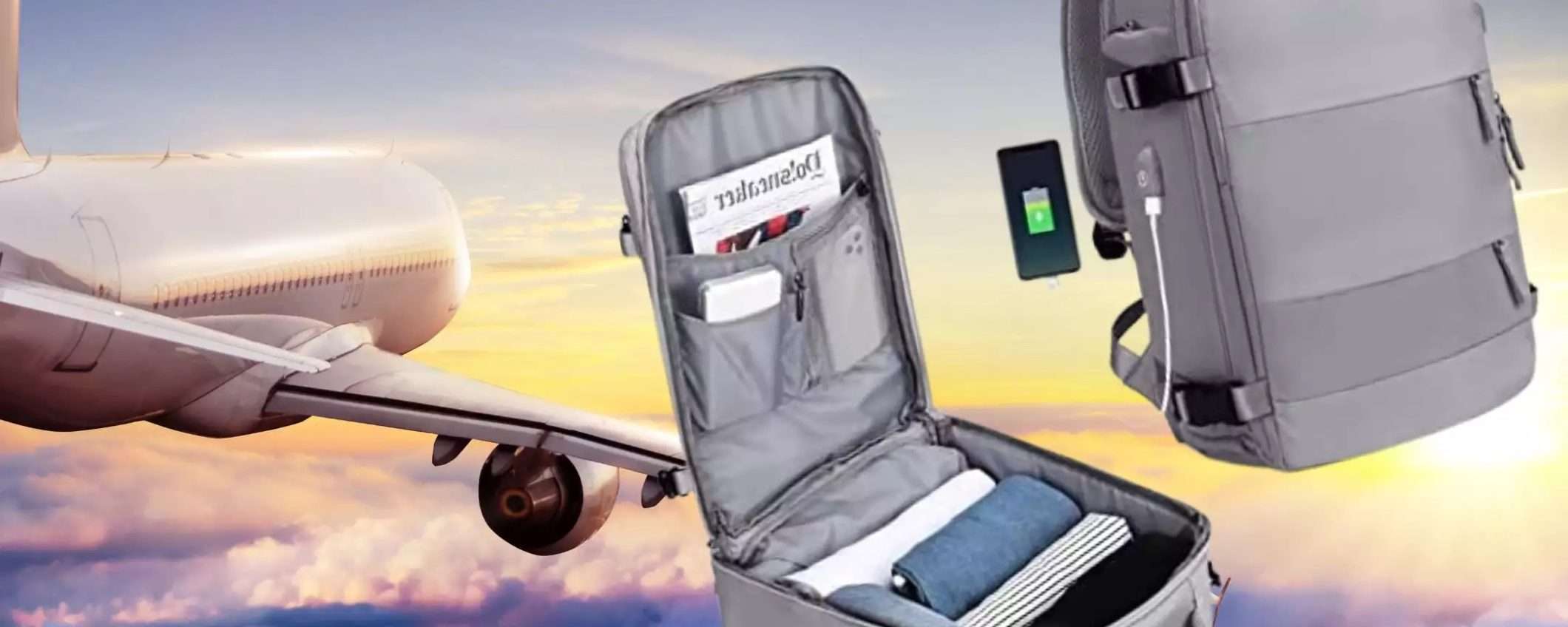 Zaino bagaglio, in aeroporto lo usano tutti: porti TUTTO e non paghi PENALI Zaino bagaglio, in aeroporto lo usano tutti: porti TUTTO e non paghi PENALI