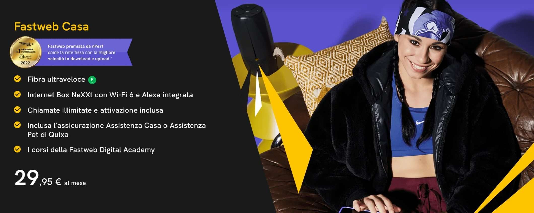 Fastweb Casa Fibra: promo a meno di 30€ al mese Fastweb Casa Fibra: promo a meno di 30€ al mese