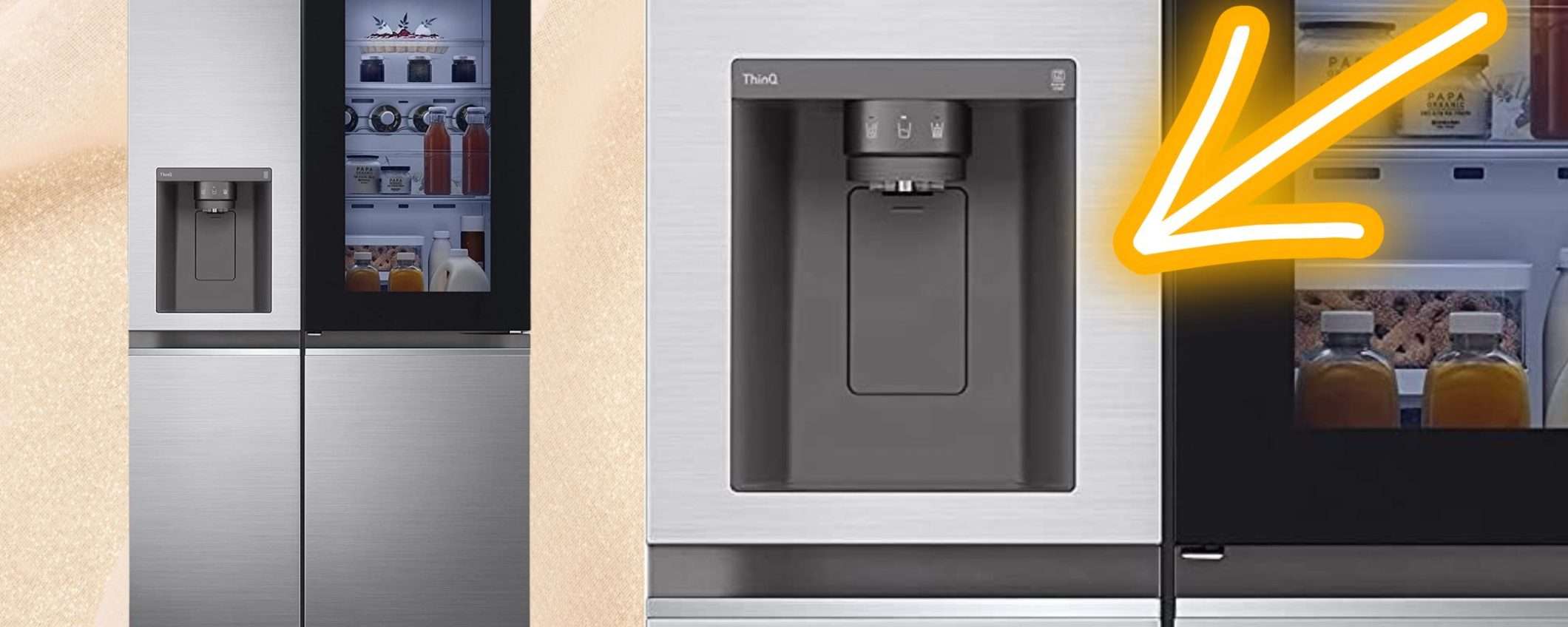 Frigorifero LG doppia porta, dispenser acqua e ghiaccio: sconto SHOCK (-58%) Frigorifero LG doppia porta, dispenser acqua e ghiaccio: sconto SHOCK (-58%)