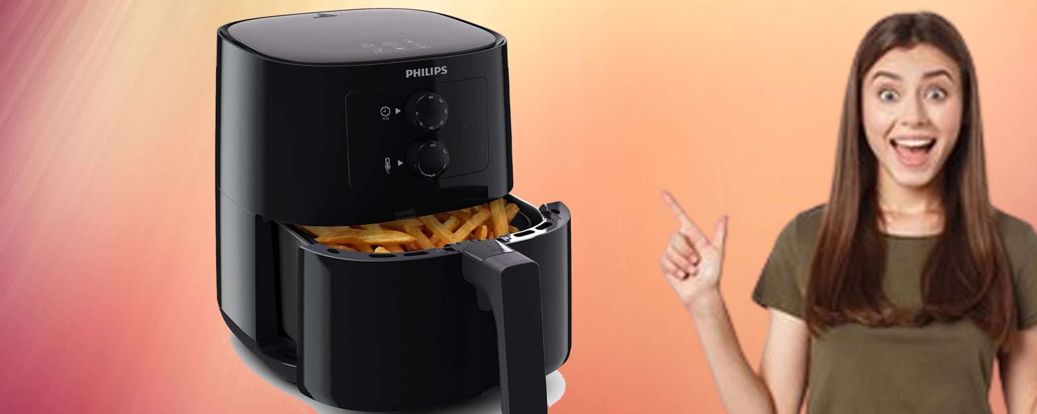 Philips Airfryer 3000, offerta GUSTOSISSIMA: meno di 94€ con sconto del 46% Philips Airfryer 3000, offerta GUSTOSISSIMA: meno di 94€ con sconto del 46%