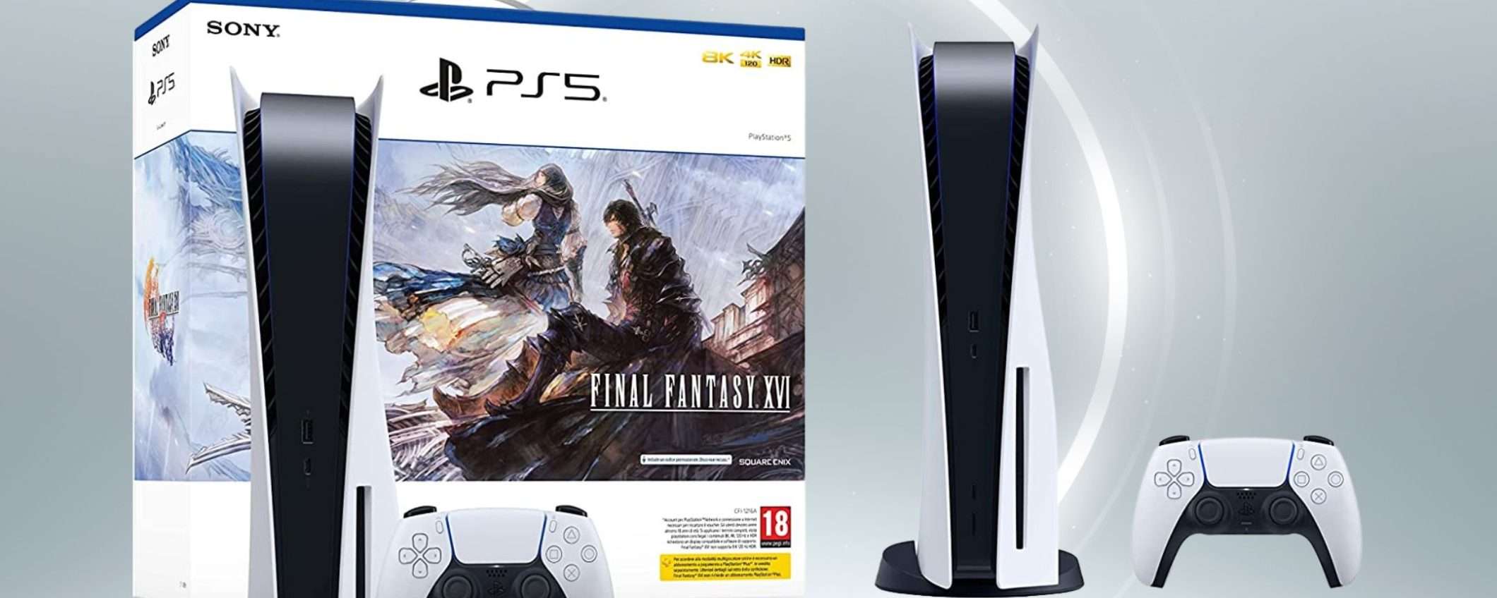 PlayStation 5 bundle Final Fantasy XVI: MINIMO STORICO (519€ invece di 619€) PlayStation 5 bundle Final Fantasy XVI: MINIMO STORICO (519€ invece di 619€)