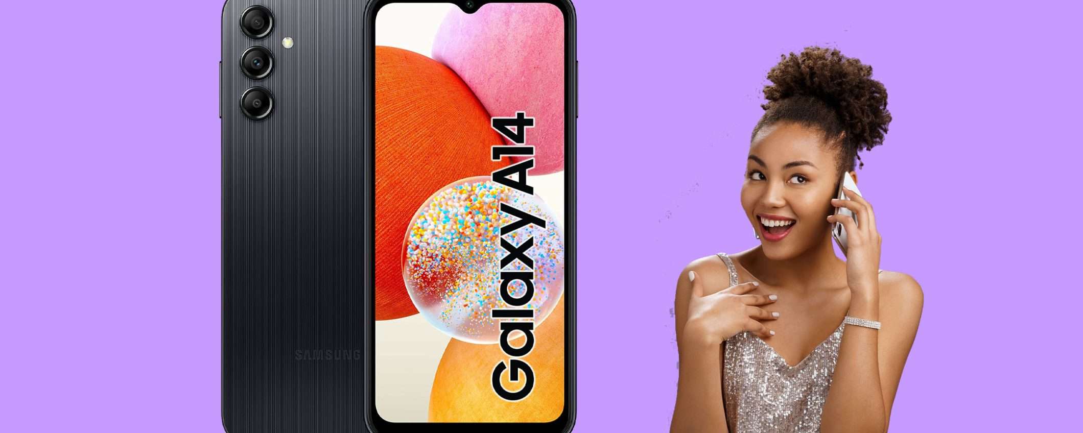 Samsung Galaxy A14 (128 GB): un vero AFFARE scontato del 37% Samsung Galaxy A14 (128 GB): un vero AFFARE scontato del 37%