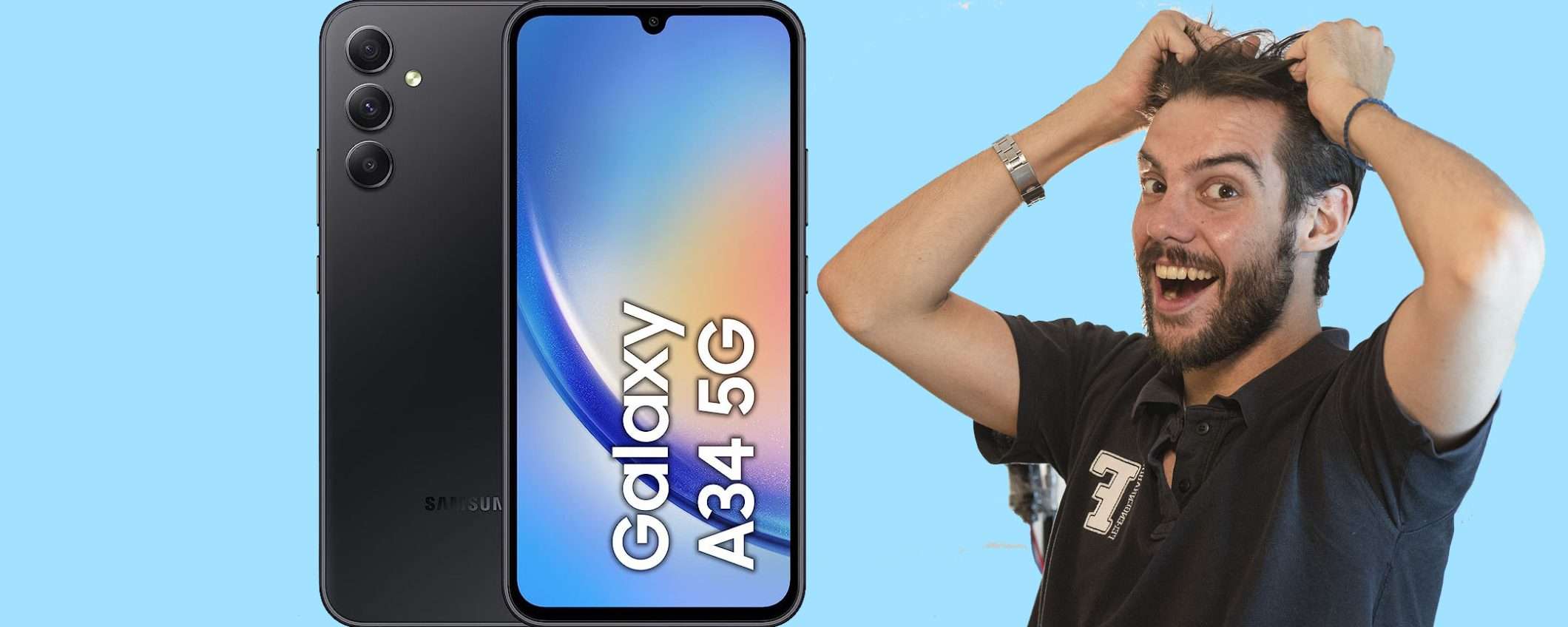 Samsung Galaxy A34 5G: lo sconto del 33% rende l'acquisto OBBLIGATORIO Samsung Galaxy A34 5G: lo sconto del 33% rende l'acquisto OBBLIGATORIO