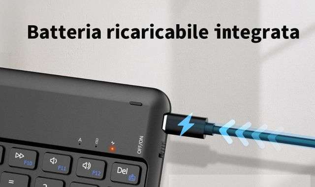 Tastiera bluetooth ricaricabile