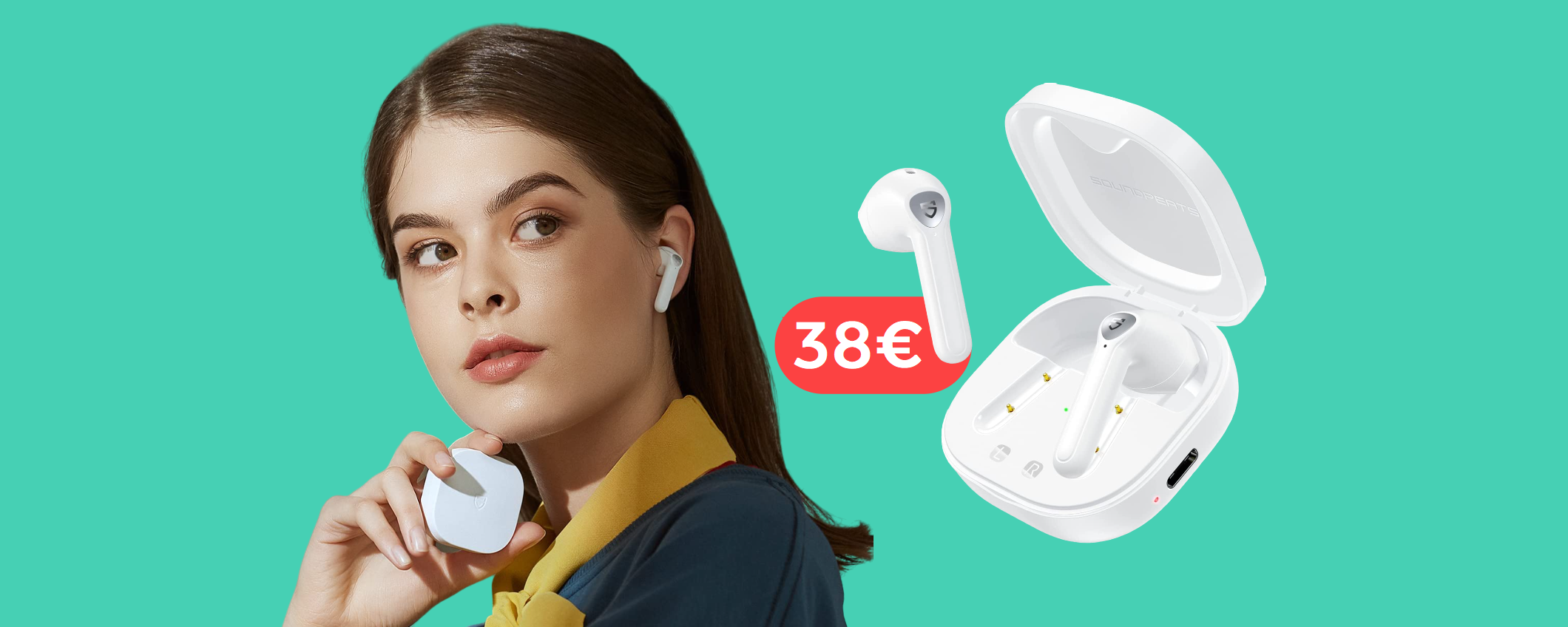 Auricolari SoundPEATS con cancellazione rumore: bastano 38€ Auricolari SoundPEATS con cancellazione rumore: bastano 38€