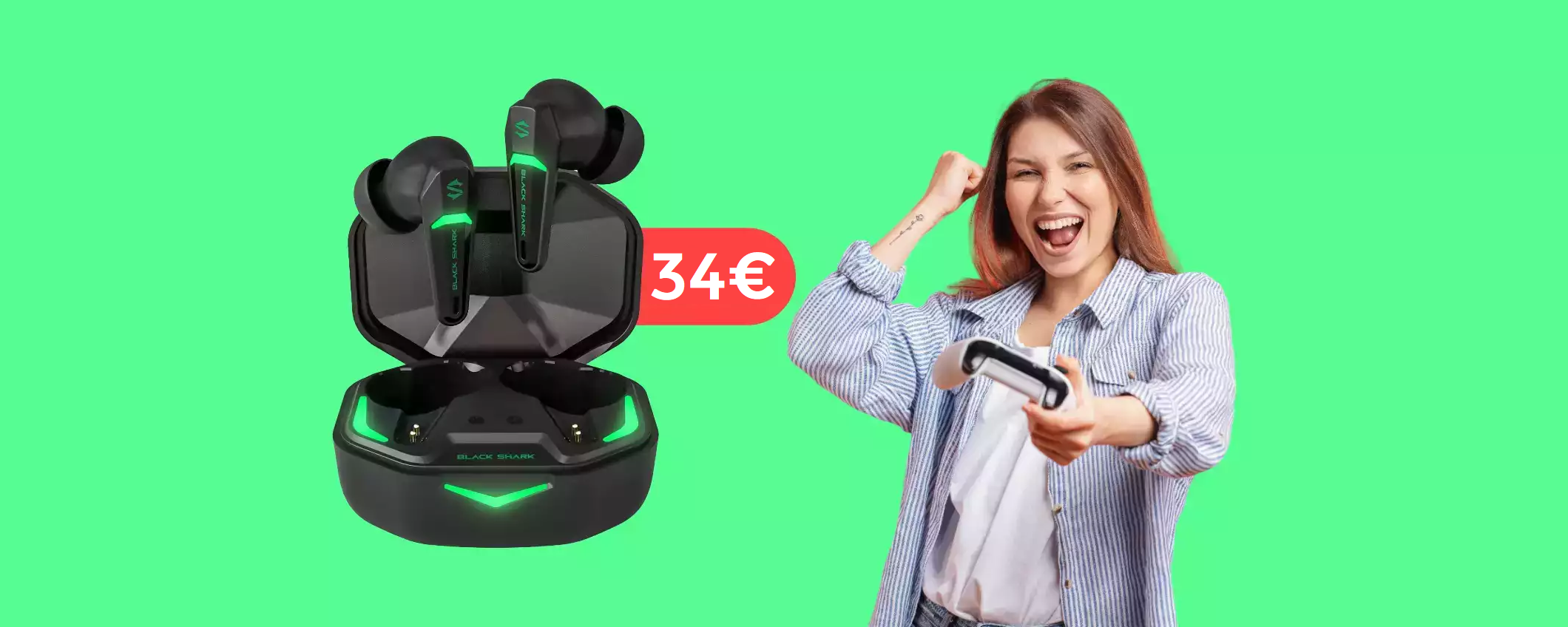 Auricolari gaming dal suono travolgente: già tuoi con soli 34€