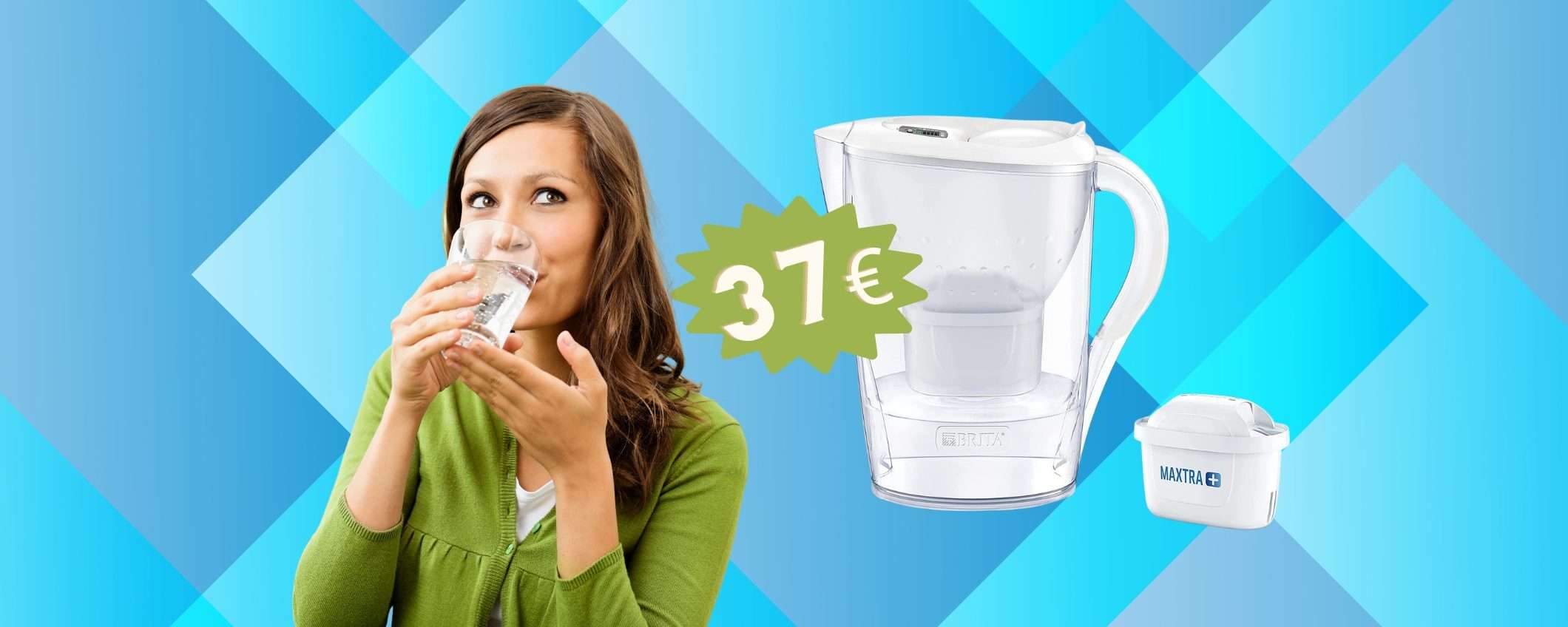 Bevi l'acqua pulita e buona con la caraffa filtrante BRITA a 37€ Bevi l'acqua pulita e buona con la caraffa filtrante BRITA a 37€