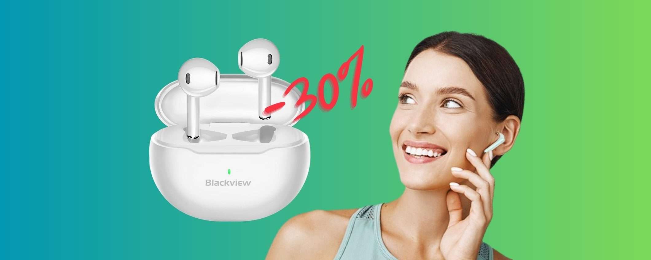 Blackview: auricolari wireless economici di qualità in SCONTO del 30% Blackview: auricolari wireless economici di qualità in SCONTO del 30%