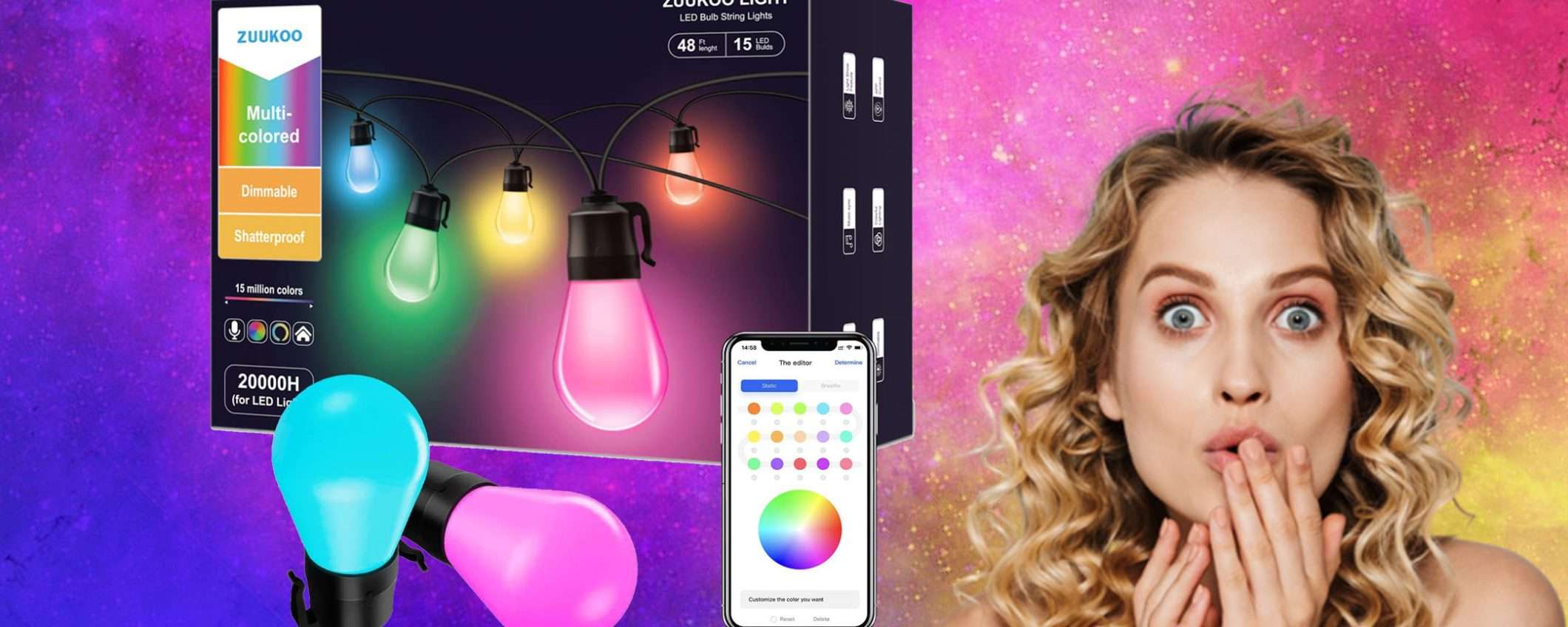 Catena di luci impermeabile da esterno: sconto FOLLE del 50% Catena di luci impermeabile da esterno: sconto FOLLE del 50%