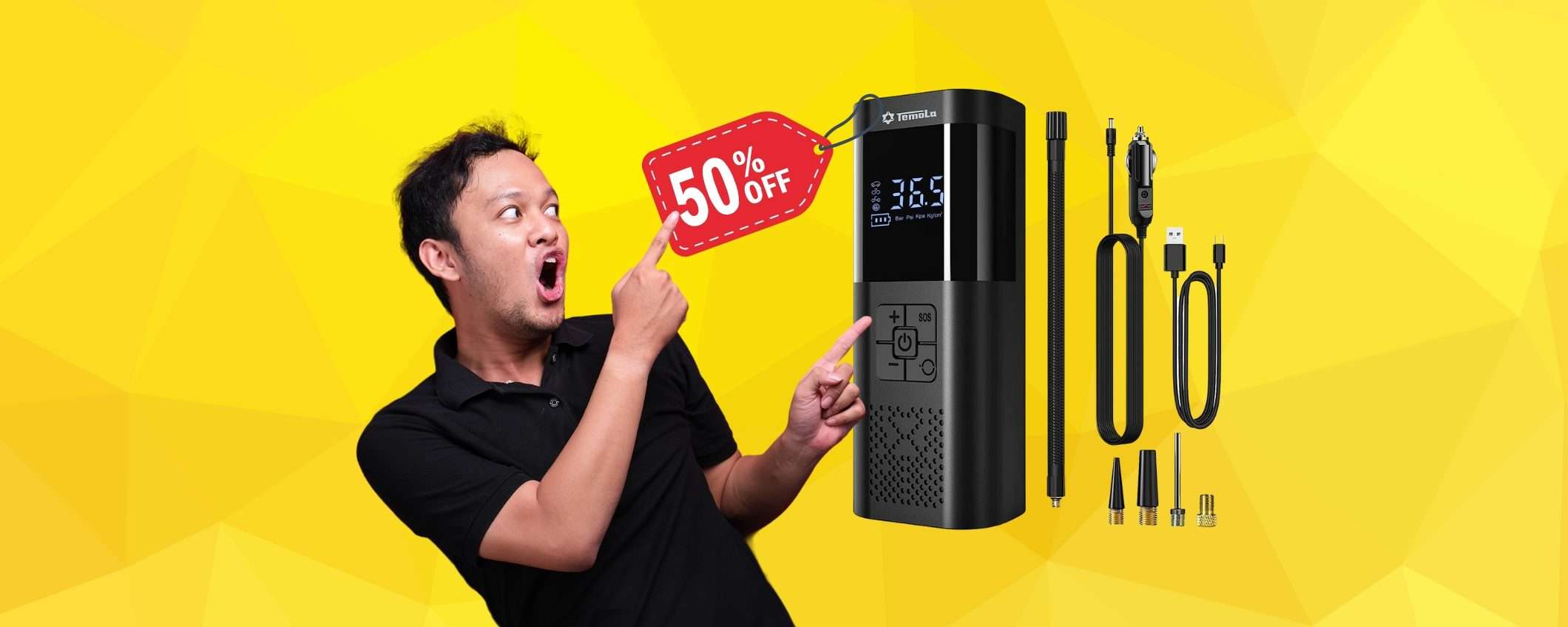Compressore portatile al 50% su Amazon: non partire senza Compressore portatile al 50% su Amazon: non partire senza