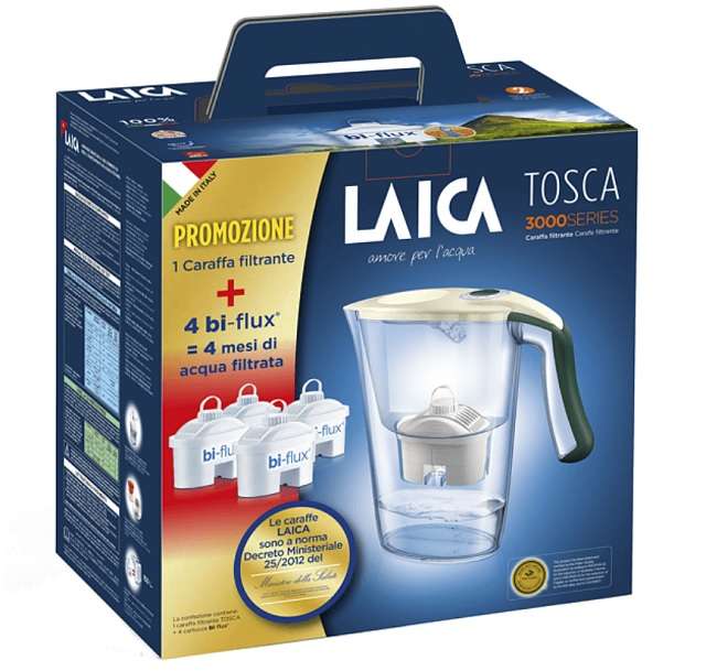 Caraffa filtrante Laica: ACQUA PURA made in Italy in offerta a meno di 30  euro