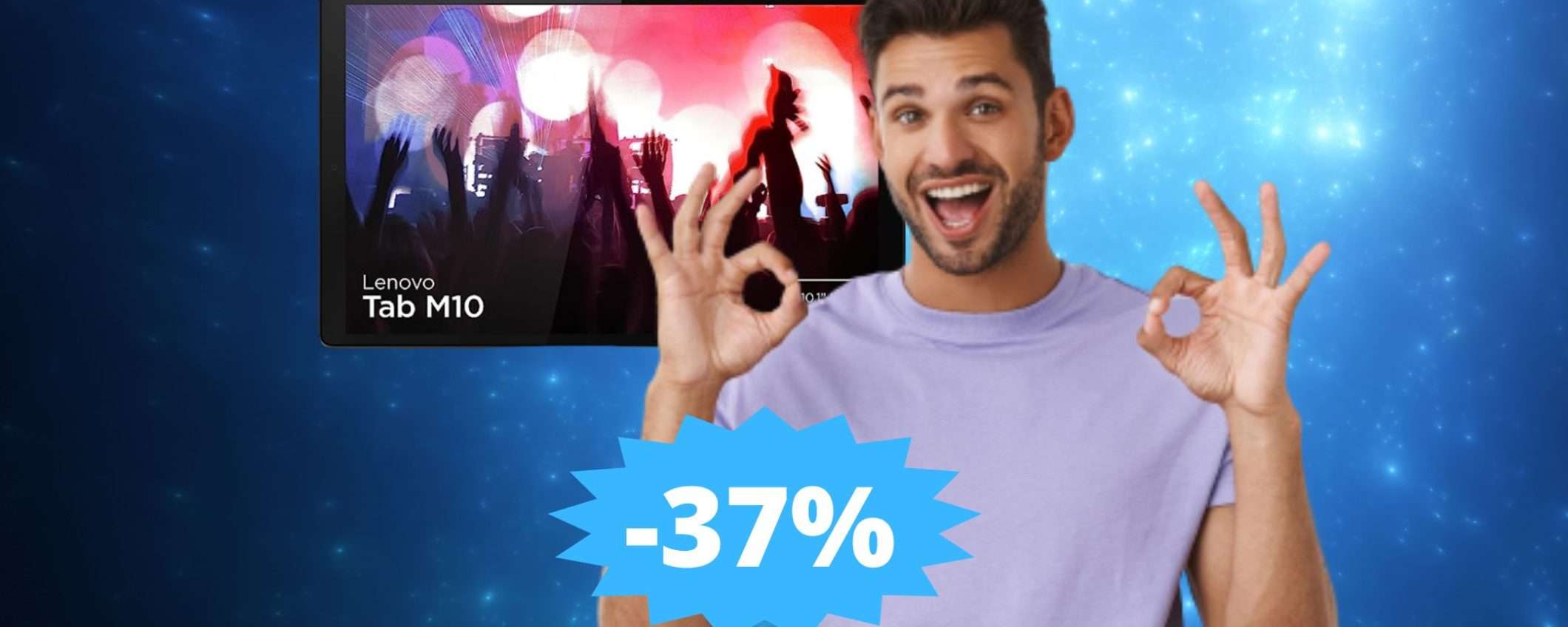 Lenovo Tab M10: per risparmiare senza rinunciare alla qualità (-37%) Lenovo Tab M10: per risparmiare senza rinunciare alla qualità (-37%)