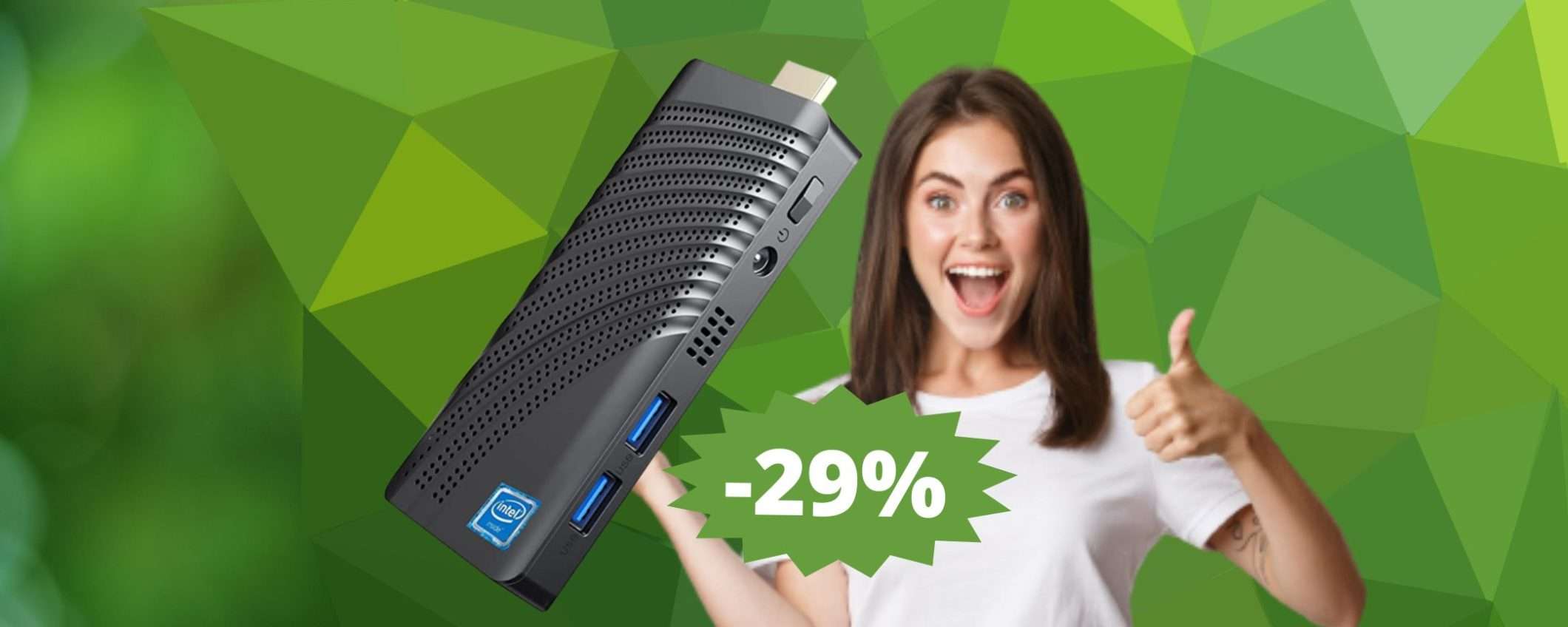 Mini PC Stick NiPoGi: tanta potenza portatile ad un prezzo ridicolo Mini PC Stick NiPoGi: tanta potenza portatile ad un prezzo ridicolo