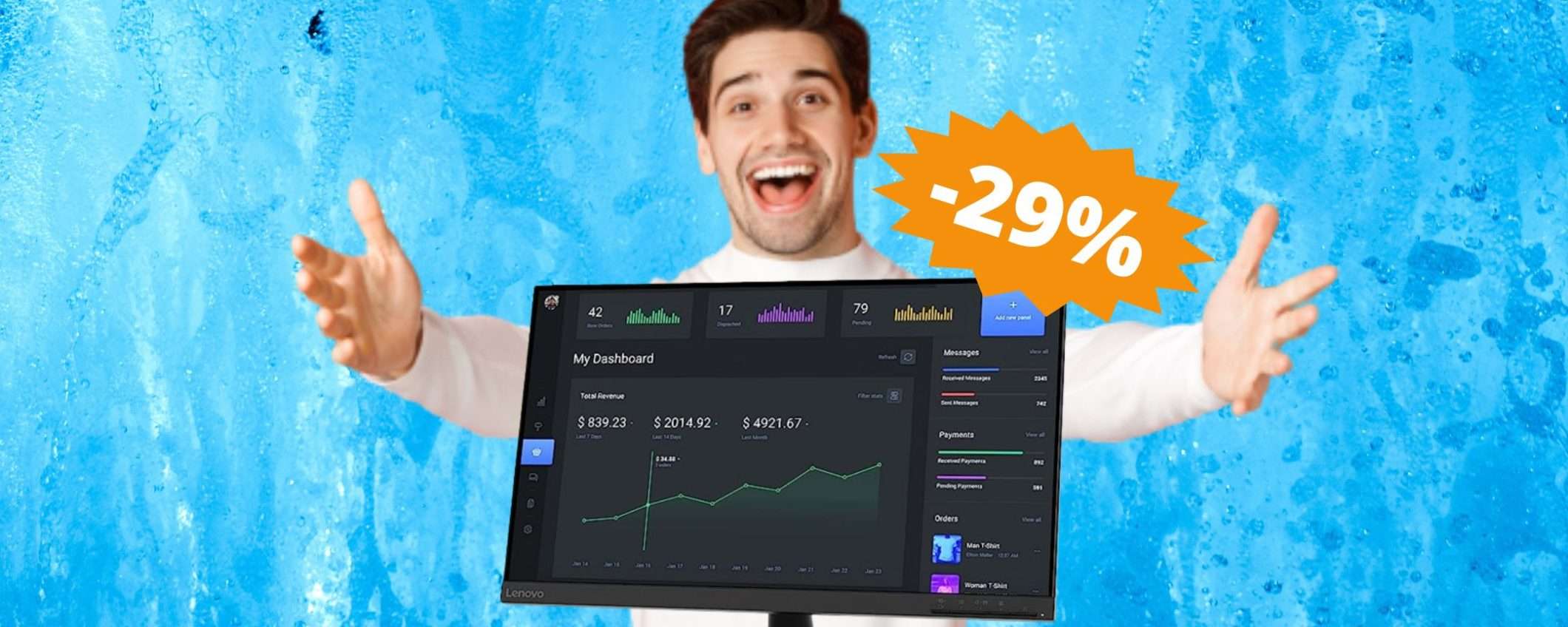 Monitor Lenovo D24-45: SUPER sconto del 29% su Amazon Monitor Lenovo D24-45: SUPER sconto del 29% su Amazon