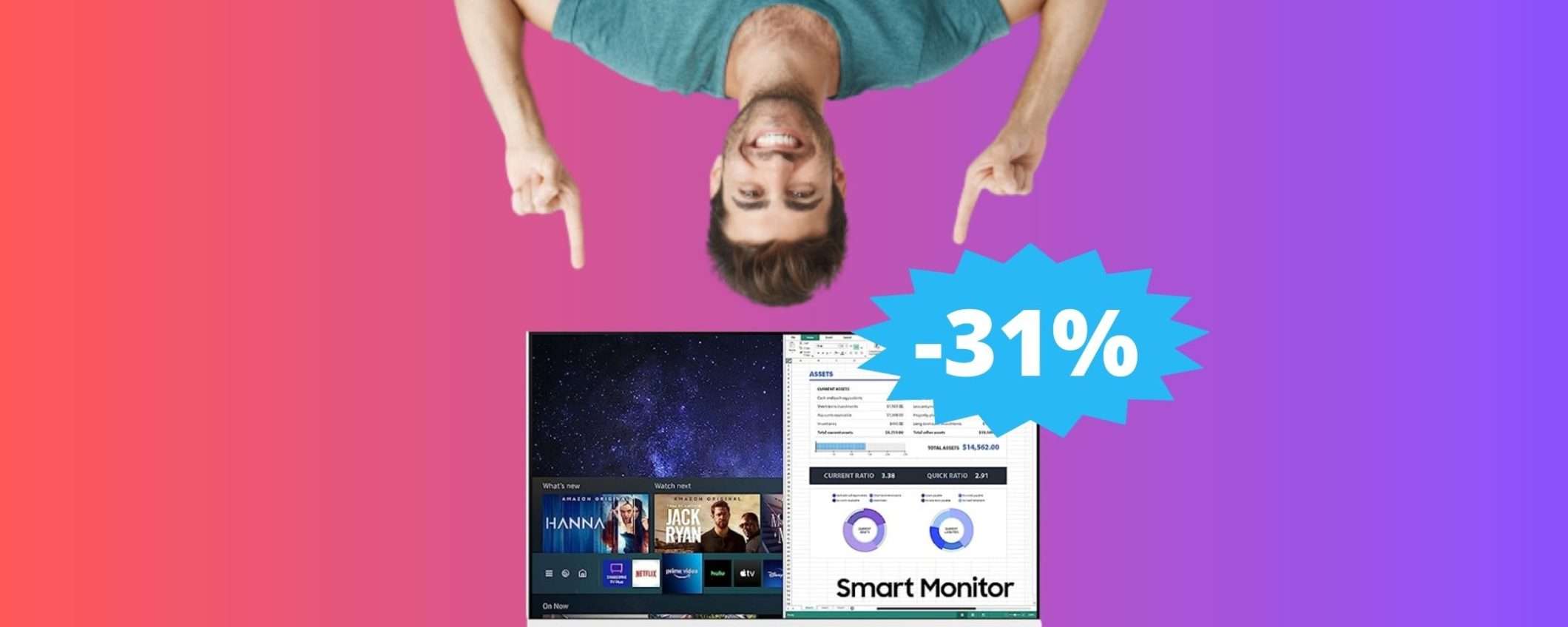 Samsung Smart Monitor M5: l'occasione che stavi cercando (-31%) Samsung Smart Monitor M5: l'occasione che stavi cercando (-31%)