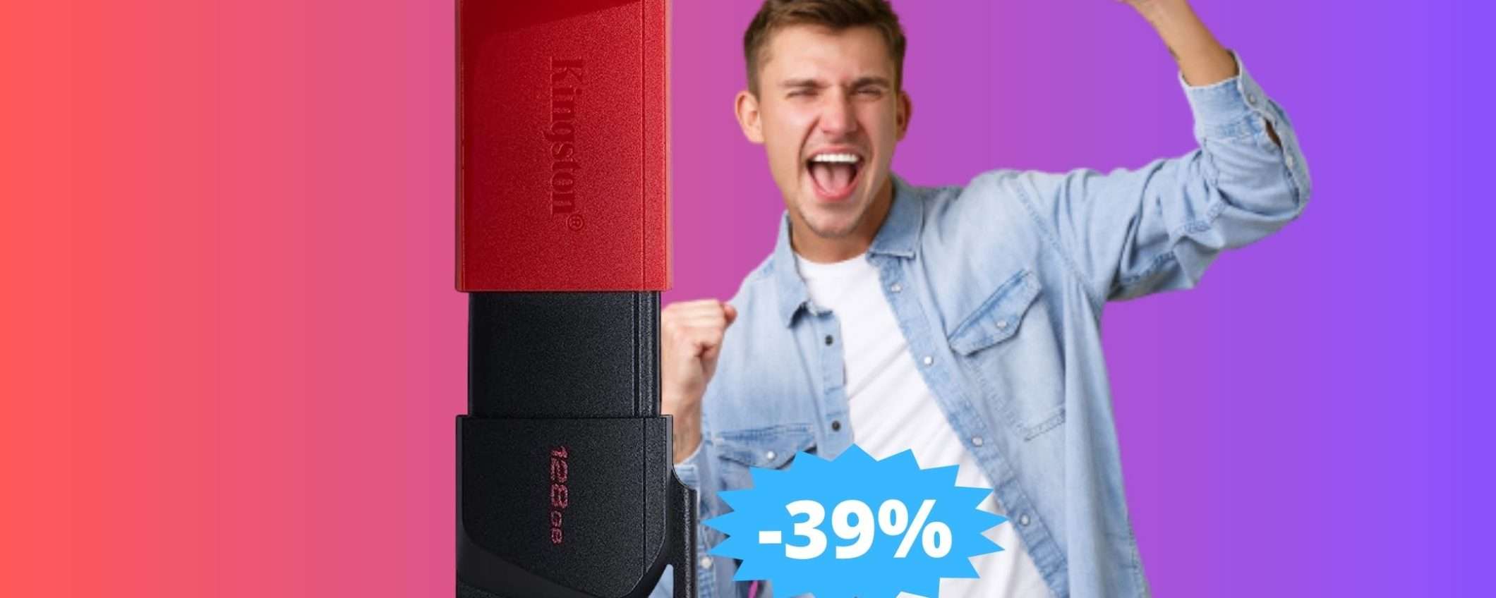 Chiavetta USB Kingston Exodia M: un'affare da non perdere (-39%) Chiavetta USB Kingston Exodia M: un'affare da non perdere (-39%)