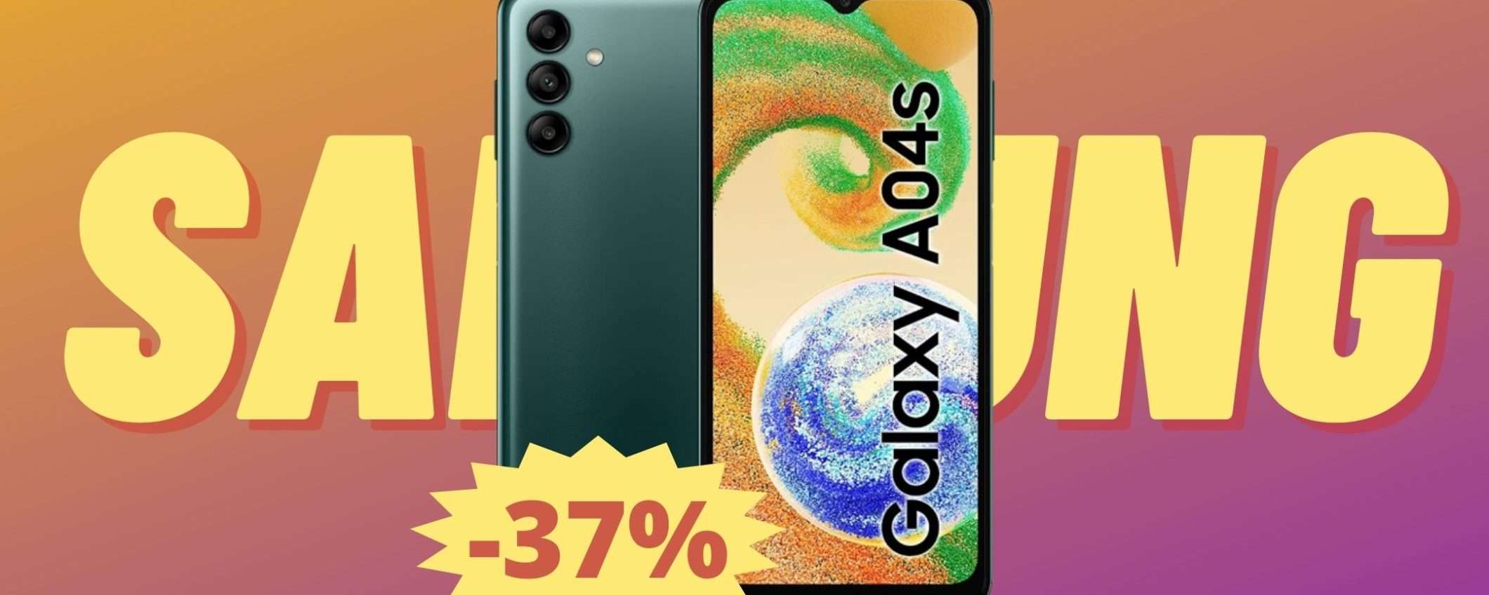 Samsung Galaxy A04s: MEGA sconto del 37% su Amazon Samsung Galaxy A04s: MEGA sconto del 37% su Amazon