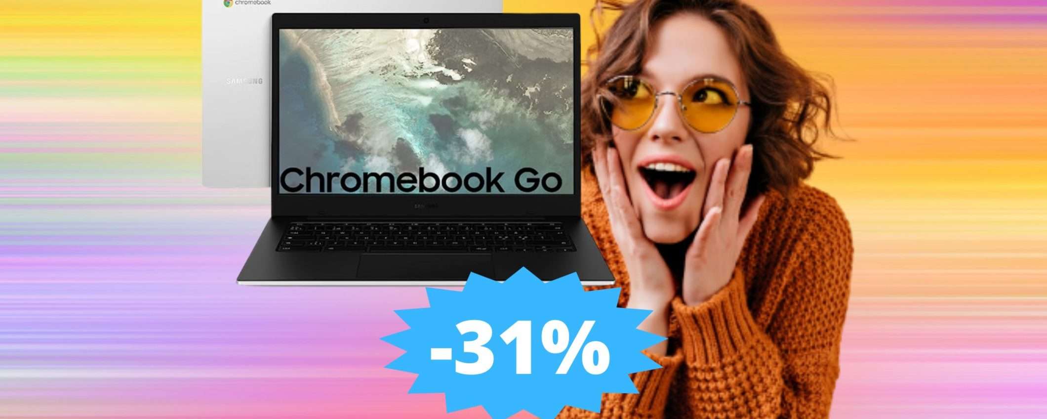 Samsung Galaxy Chromebook Go: SUPER sconto del 31% Samsung Galaxy Chromebook Go: SUPER sconto del 31%