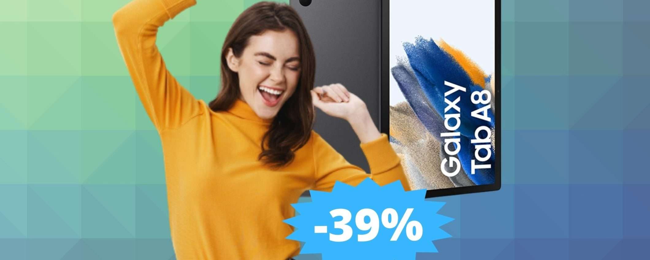 Samsung Galaxy Tab A8: un AFFARE da non perdere (-39%) Samsung Galaxy Tab A8: un AFFARE da non perdere (-39%)