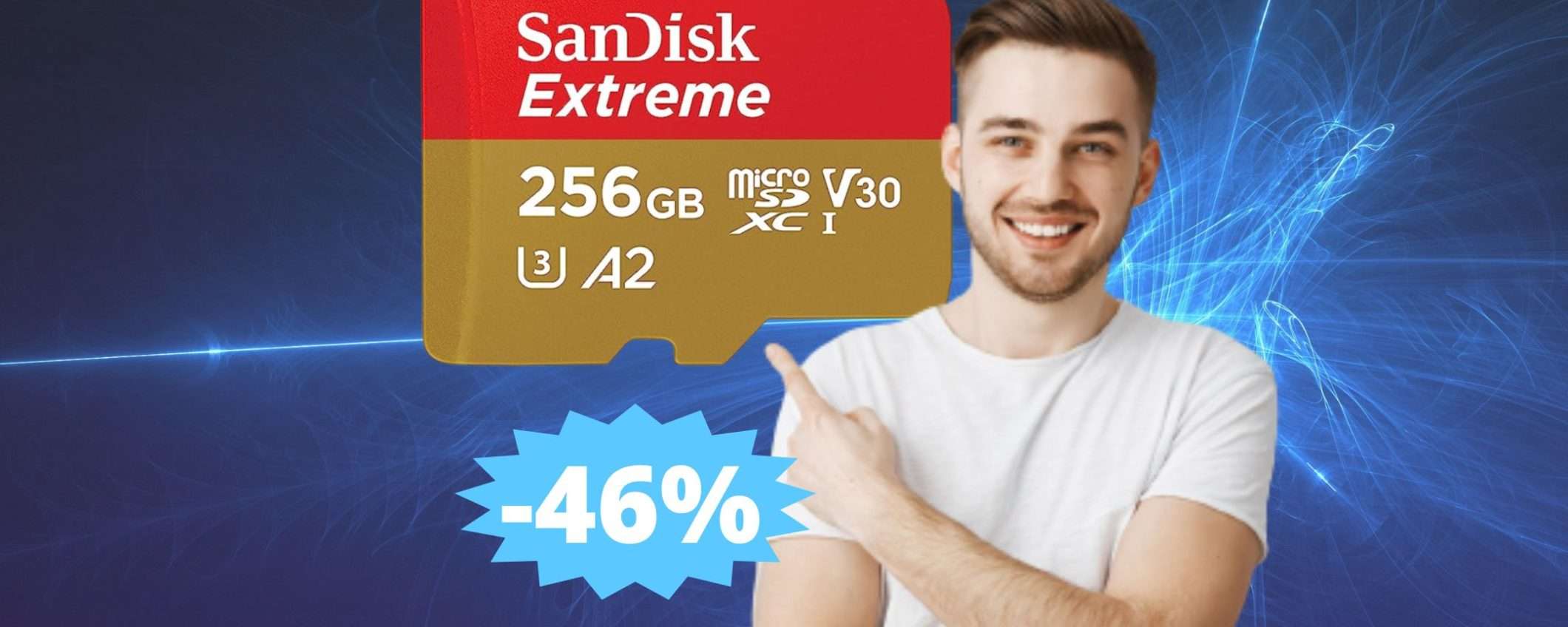Scheda SanDisk microSDXC Extreme da 256 GB: sconto FOLLE (-46%) Scheda SanDisk microSDXC Extreme da 256 GB: sconto FOLLE (-46%)