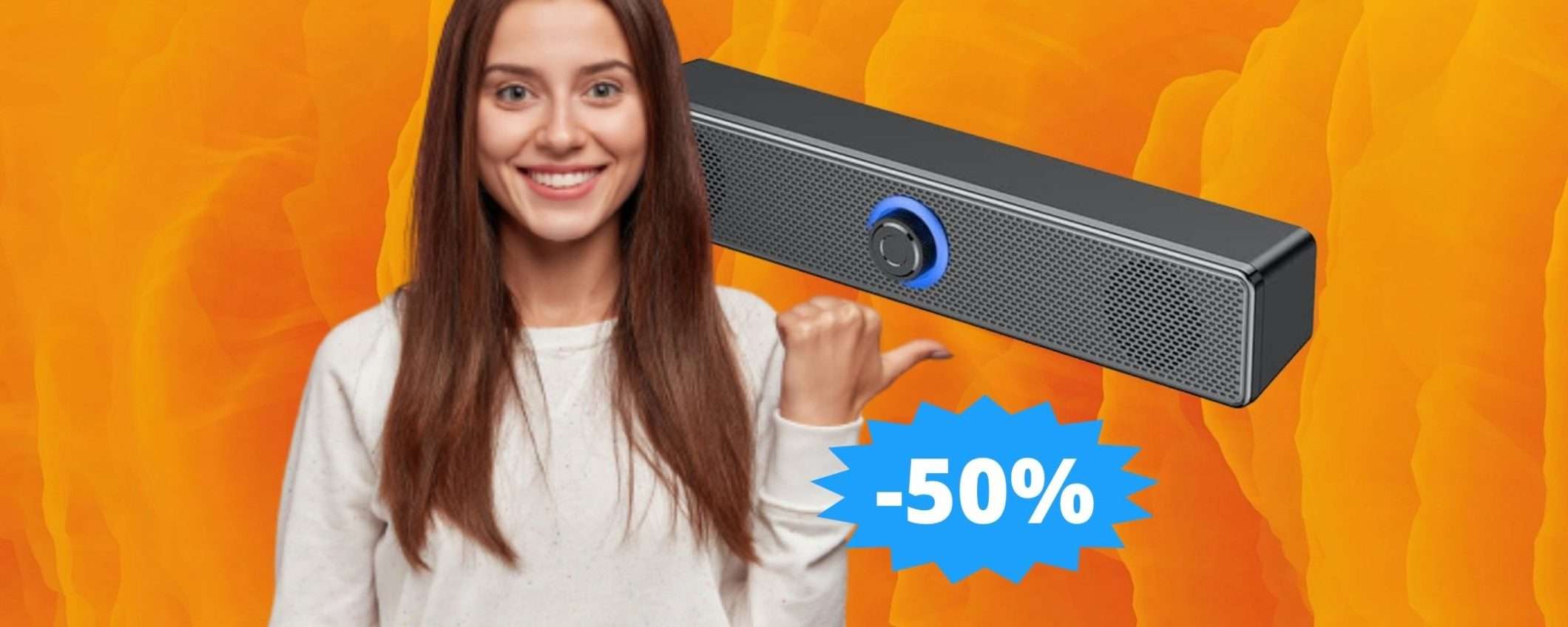 Eccezionale Soundbar in MEGA sconto del 50% su Amazon Eccezionale Soundbar in MEGA sconto del 50% su Amazon