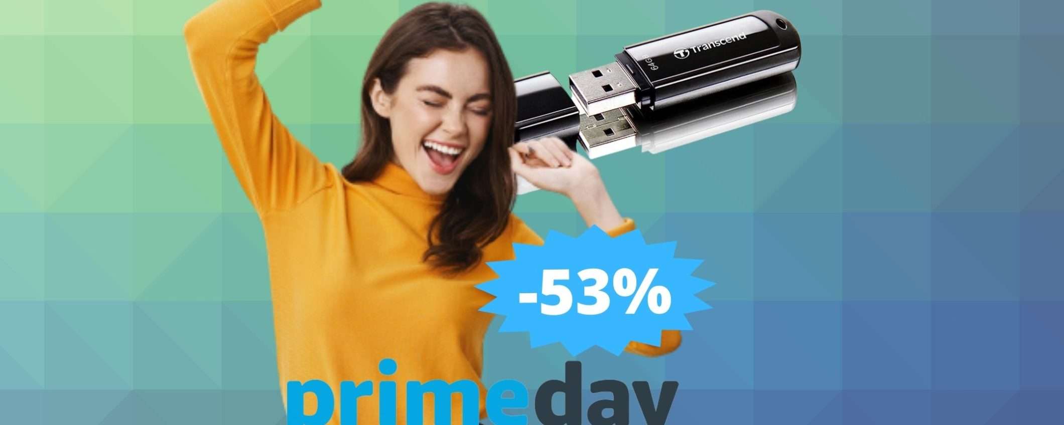 Chiavetta USB Transcend 64GB: un'ottimo AFFARE su Amazon Chiavetta USB Transcend 64GB: un'ottimo AFFARE su Amazon