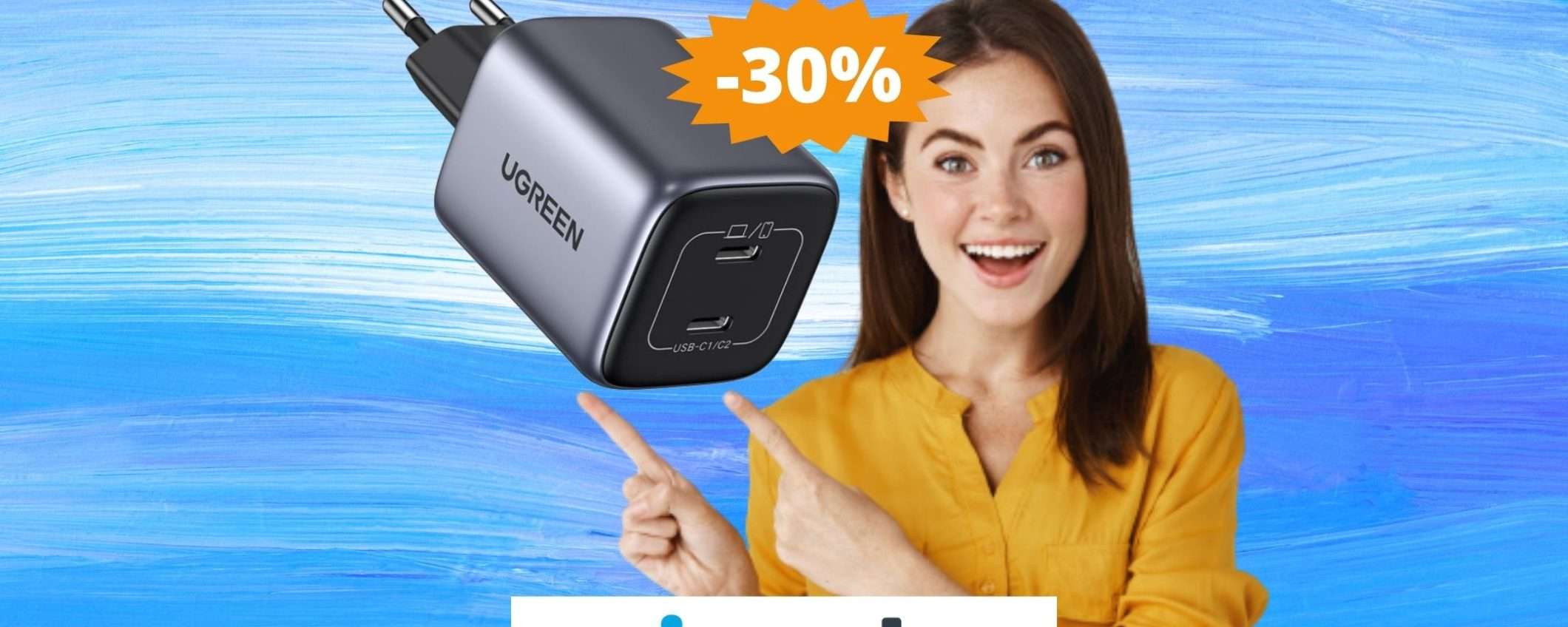 UGREEN Caricatore Doppio 45W: ULTIME ORE per i Prime Day UGREEN Caricatore Doppio 45W: ULTIME ORE per i Prime Day