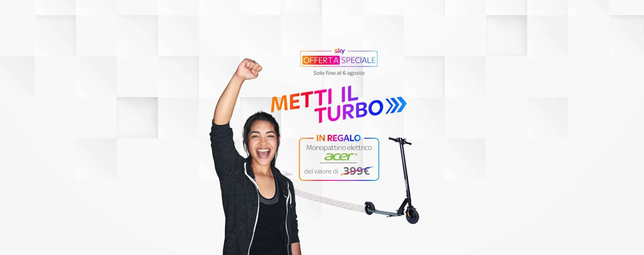 Entra in Sky e scopri come ottenere un Monopattino Elettrico Gratis Entra in Sky e scopri come ottenere un Monopattino Elettrico Gratis