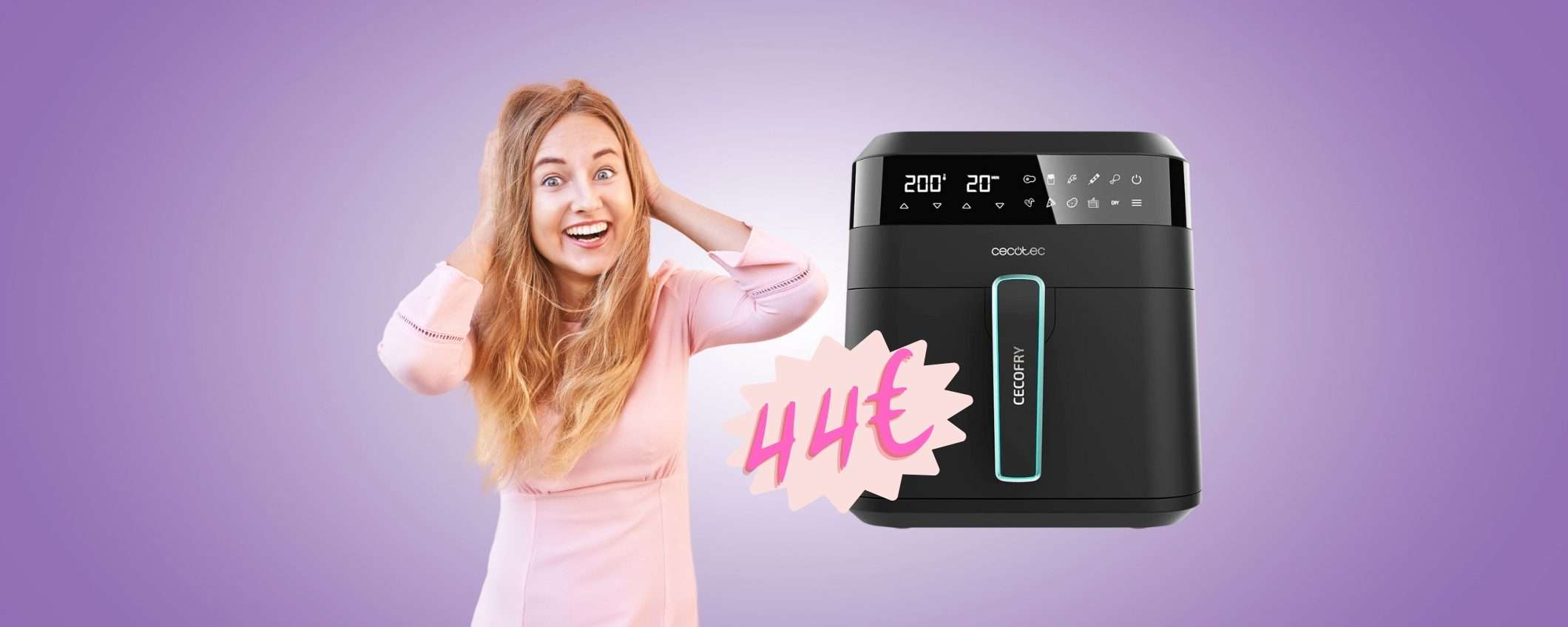 Friggitrice ad aria da 6 Litri al 47% in MENO, super OFFERTA Friggitrice ad aria da 6 Litri al 47% in MENO, super OFFERTA