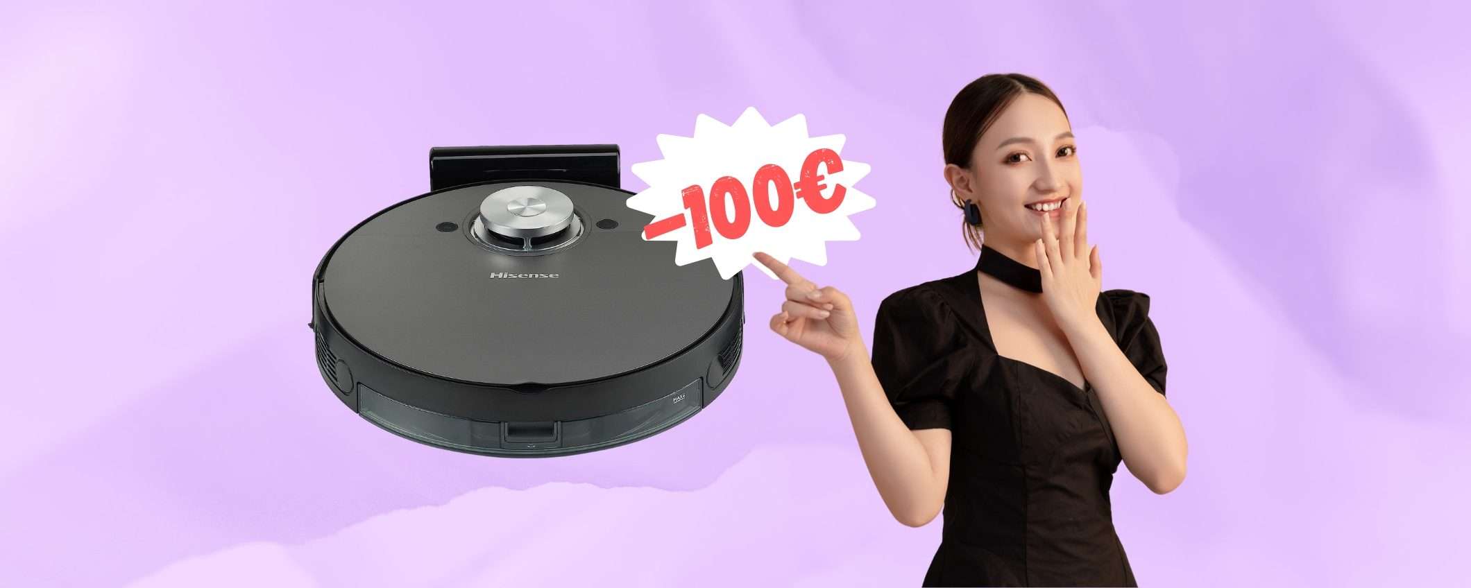 Hisense: questo robot aspira e lava ed è tuo a 100€ in MENO Hisense: questo robot aspira e lava ed è tuo a 100€ in MENO